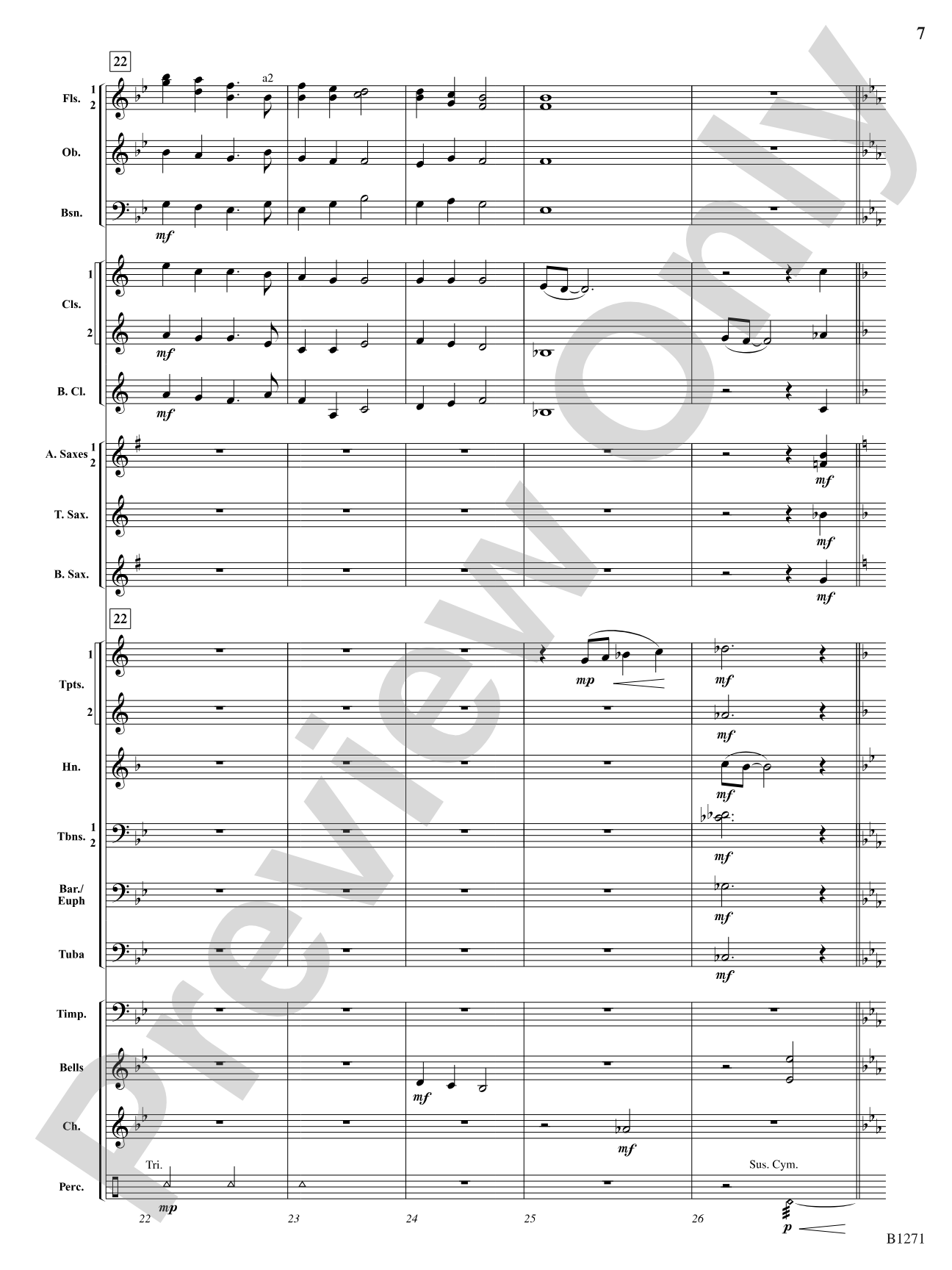 Purple Mountain Majesty (America, The Beautiful): Concert Band Conductor Score & Parts