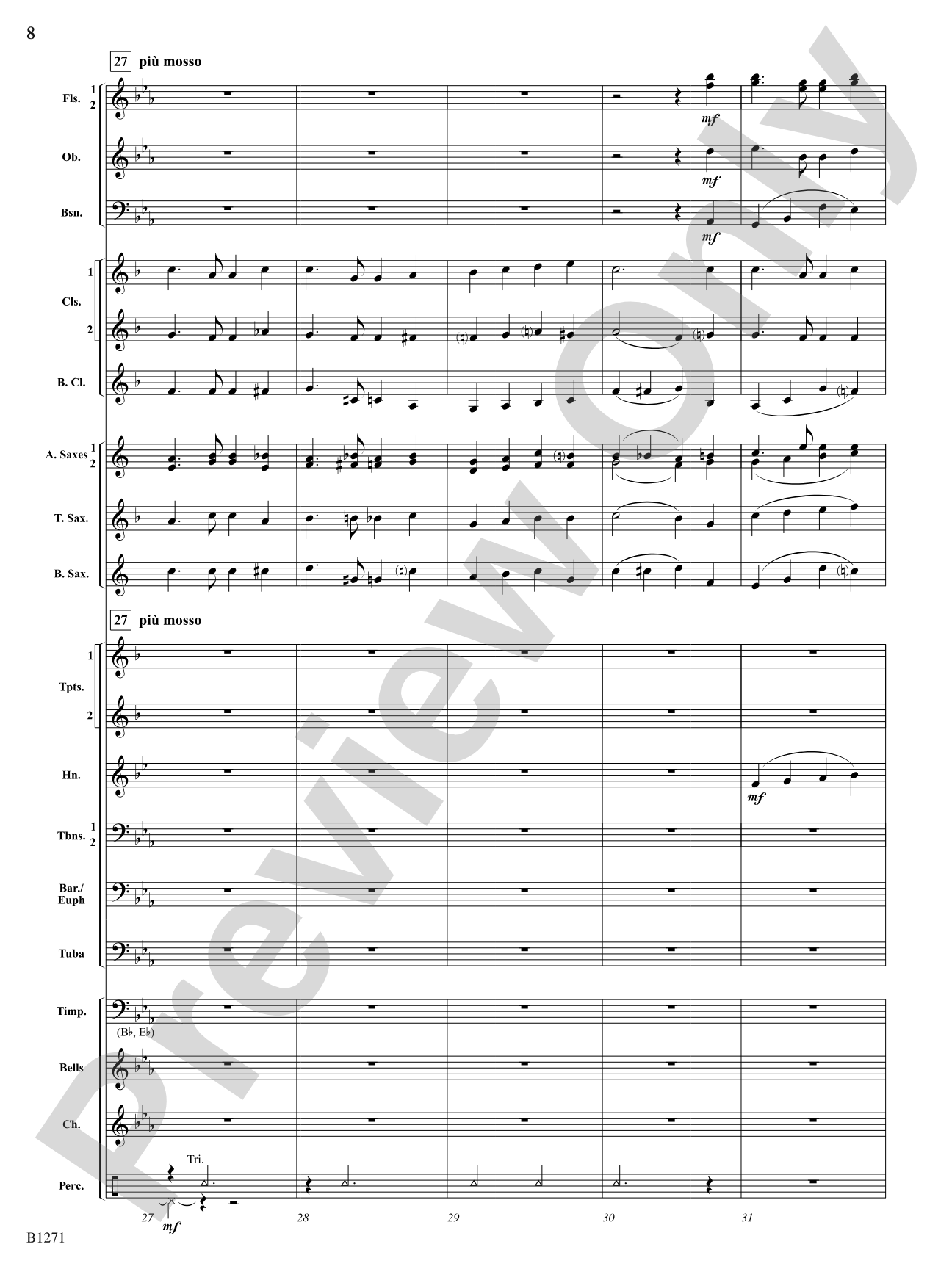 Purple Mountain Majesty (America, The Beautiful): Concert Band Conductor Score & Parts