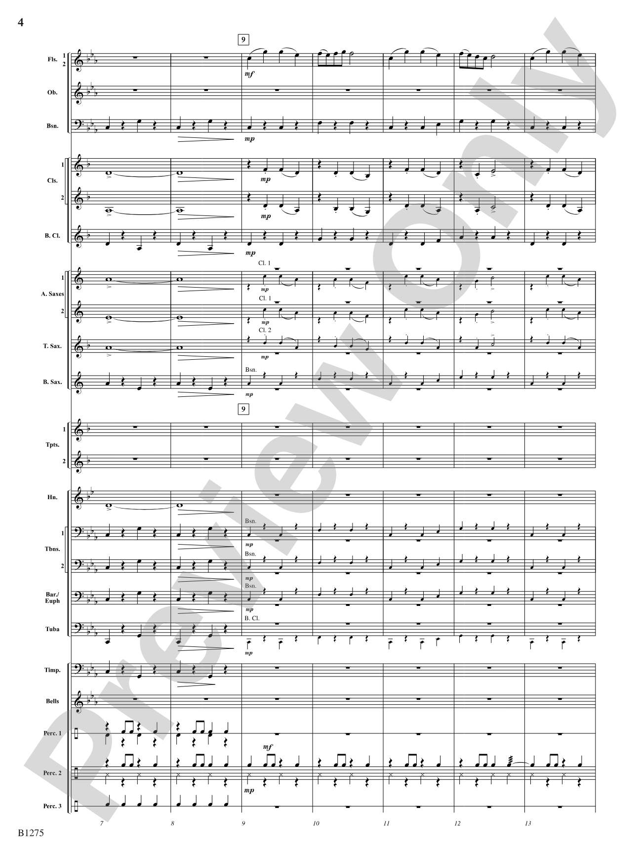 At a Turkish Market: Concert Band Conductor Score & Parts