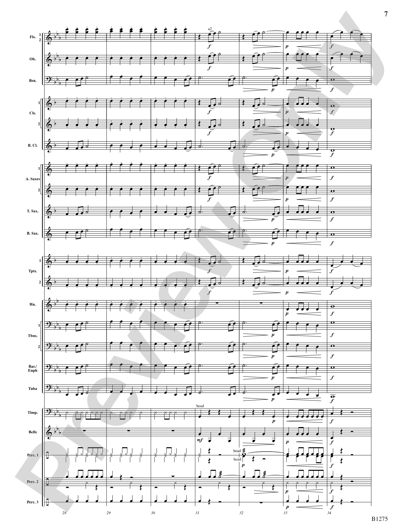 At a Turkish Market: Concert Band Conductor Score & Parts