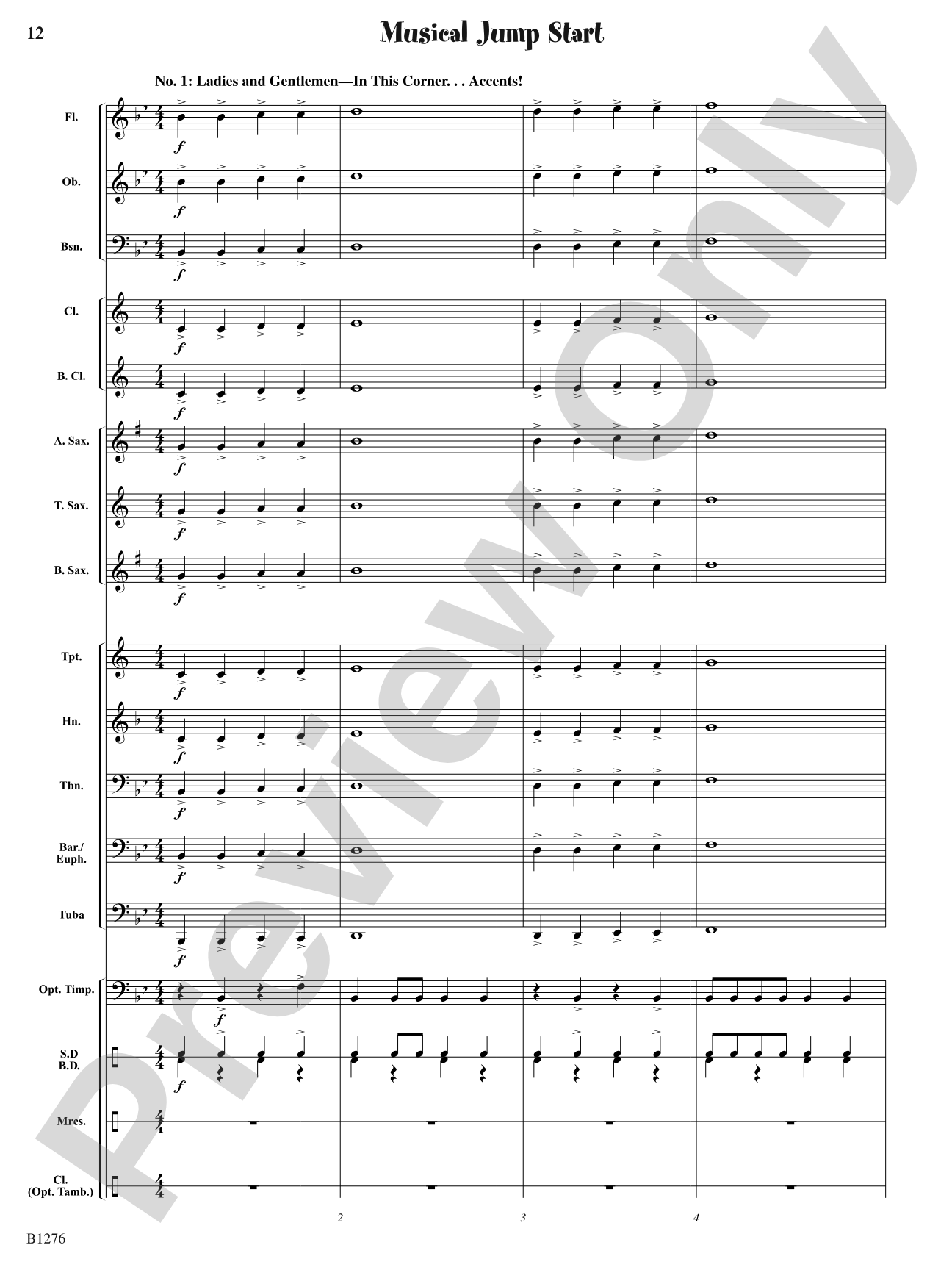 Samba La Bamba: Concert Band Conductor Score & Parts