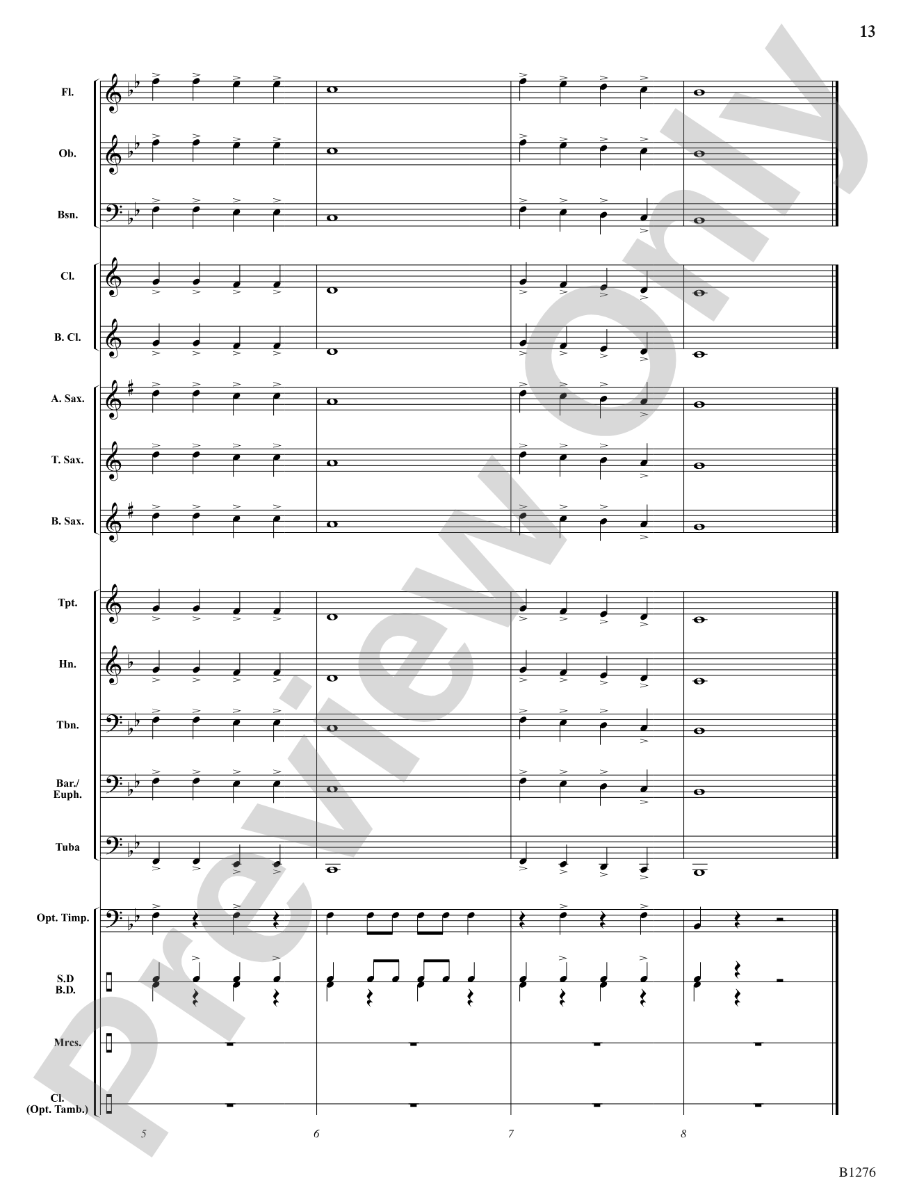 Samba La Bamba: Concert Band Conductor Score & Parts
