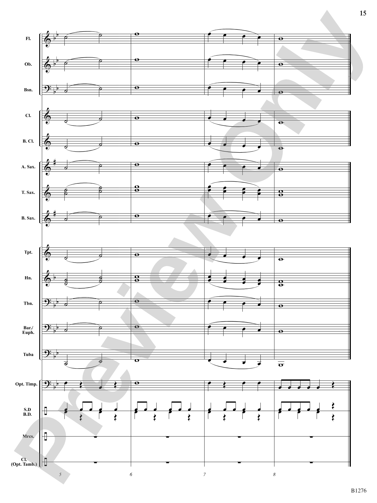 Samba La Bamba: Concert Band Conductor Score & Parts