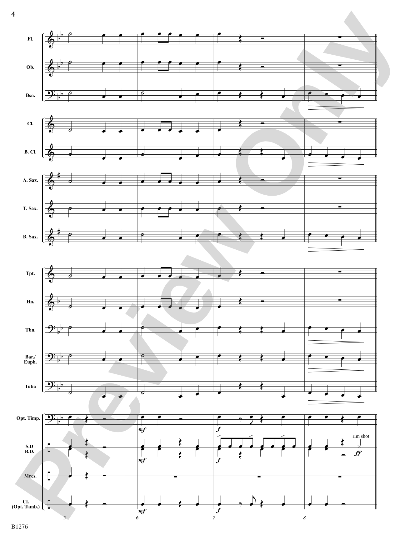 Samba La Bamba: Concert Band Conductor Score & Parts