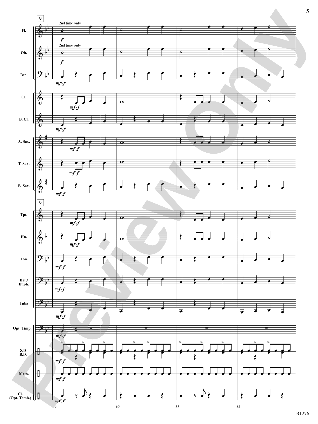 Samba La Bamba: Concert Band Conductor Score & Parts