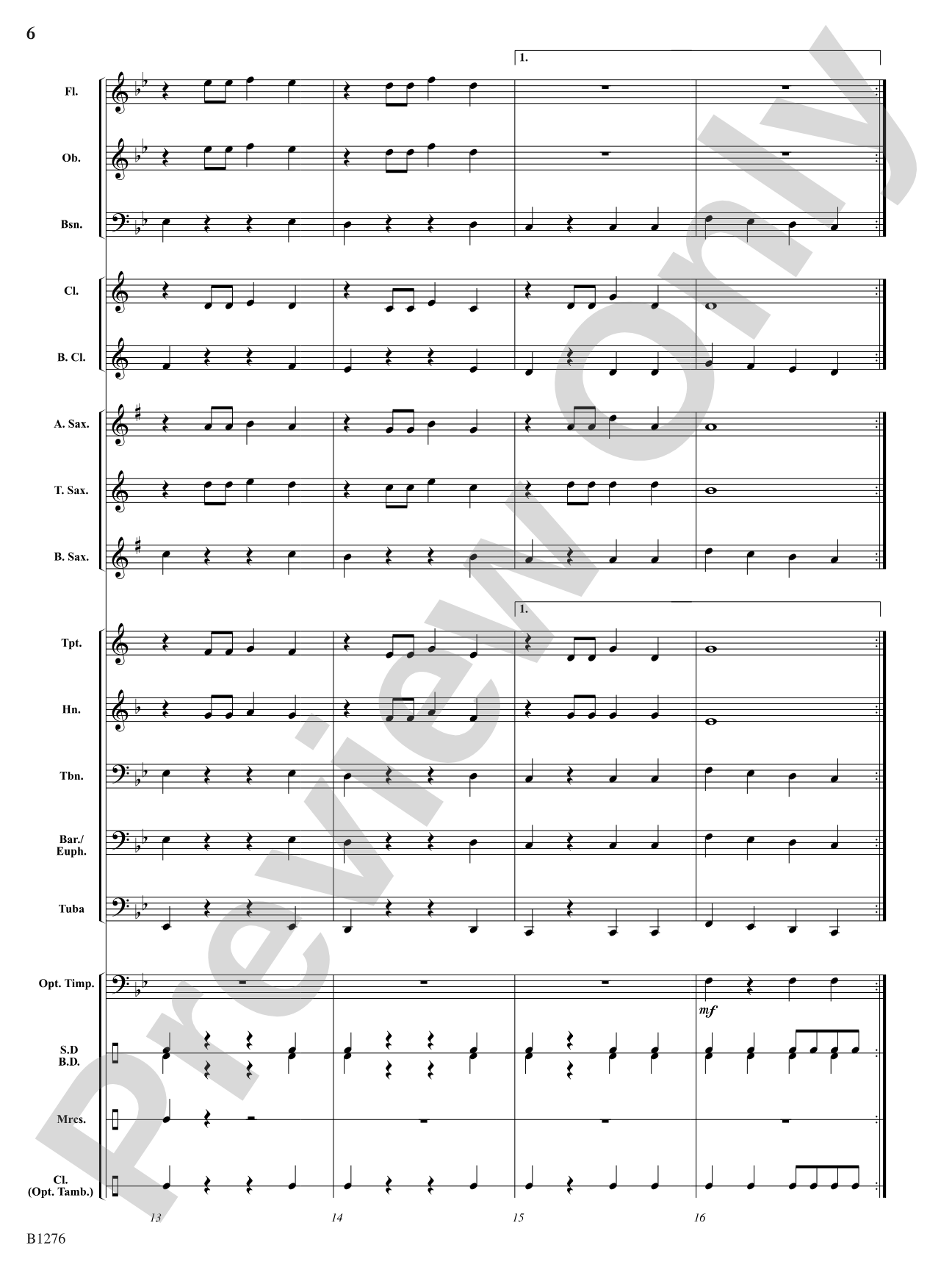 Samba La Bamba: Concert Band Conductor Score & Parts