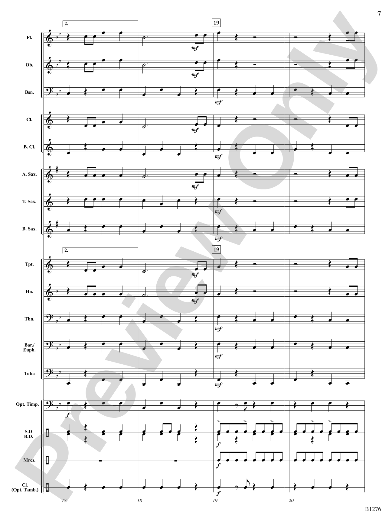 Samba La Bamba: Concert Band Conductor Score & Parts