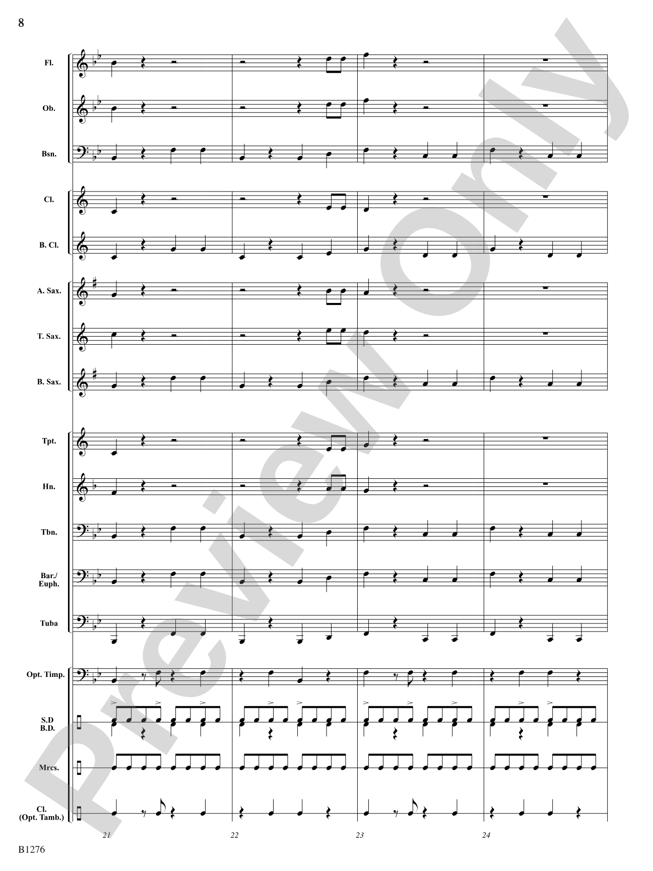 Samba La Bamba: Concert Band Conductor Score & Parts