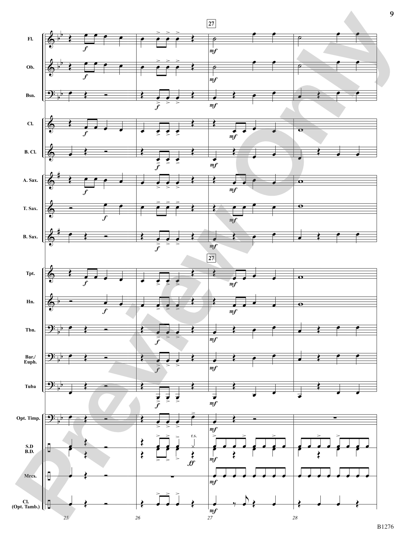 Samba La Bamba: Concert Band Conductor Score & Parts