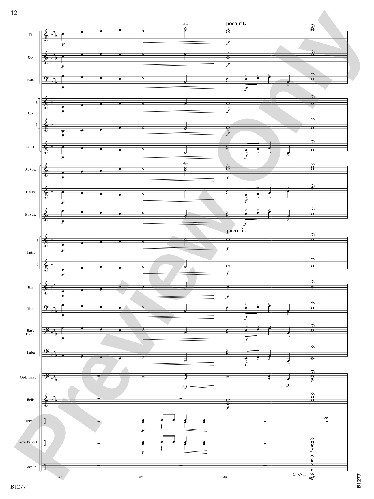 Of Gentle Spirit: Concert Band Conductor Score & Parts
