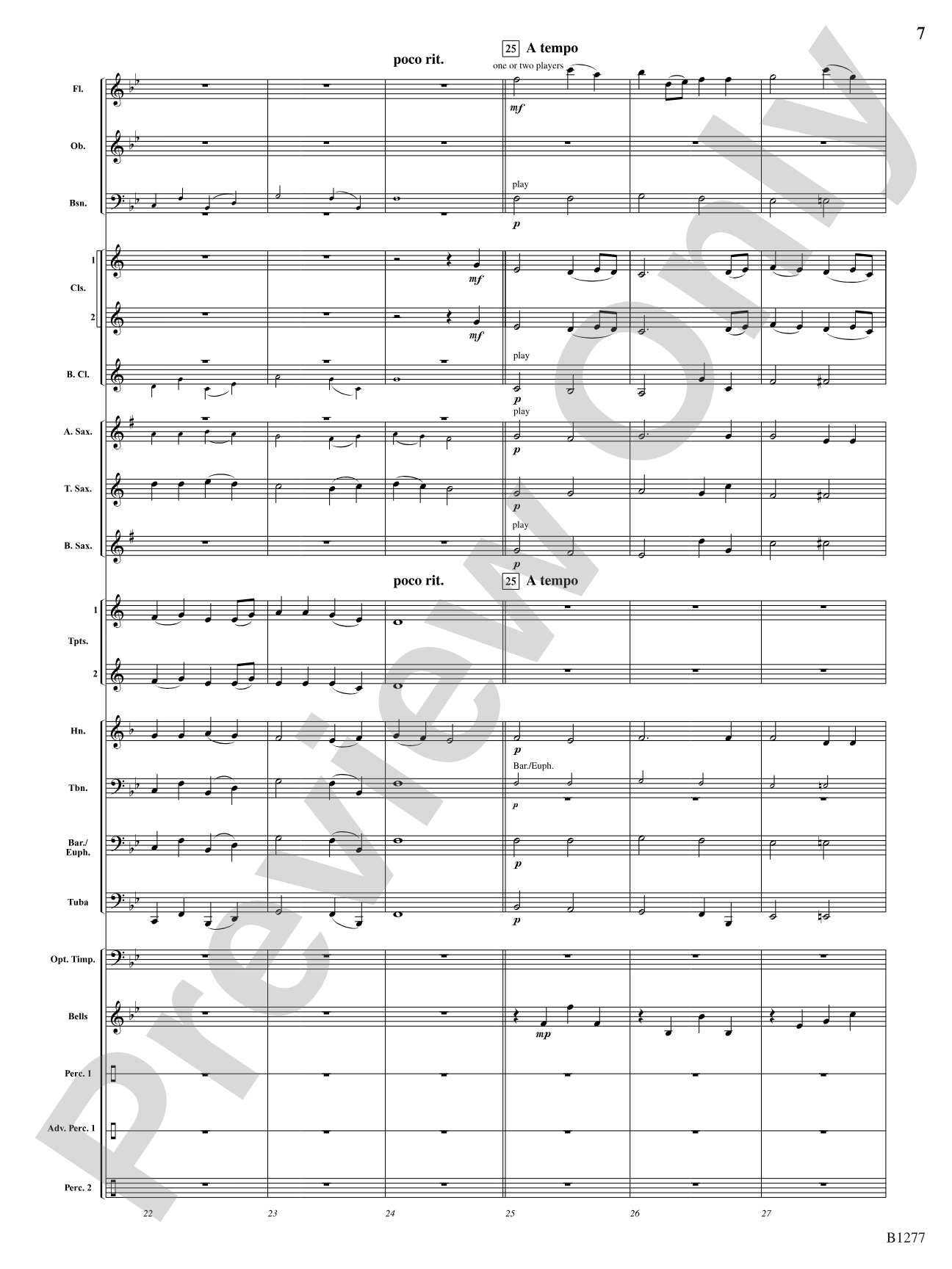 Of Gentle Spirit: Concert Band Conductor Score & Parts