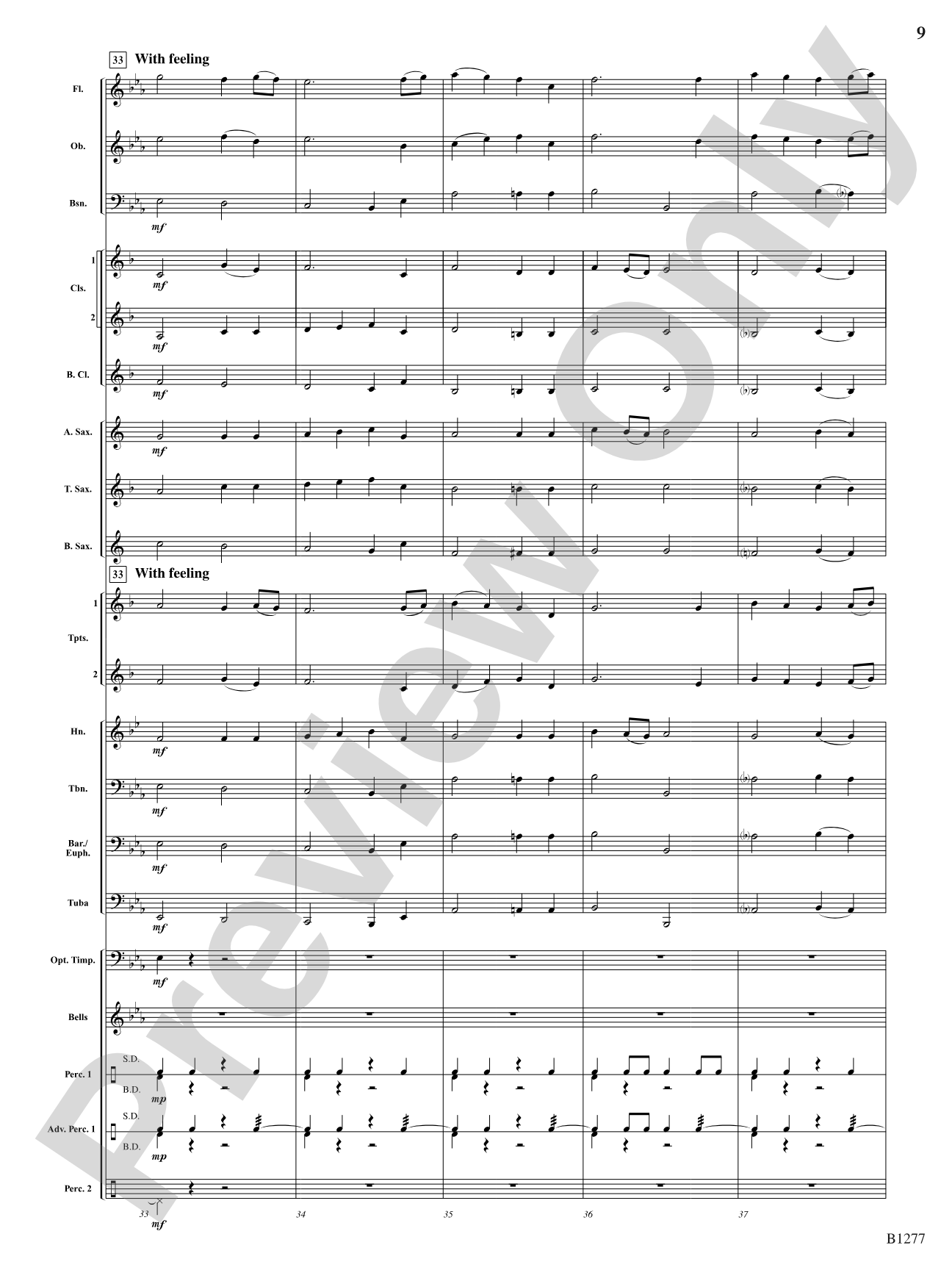 Of Gentle Spirit: Concert Band Conductor Score & Parts