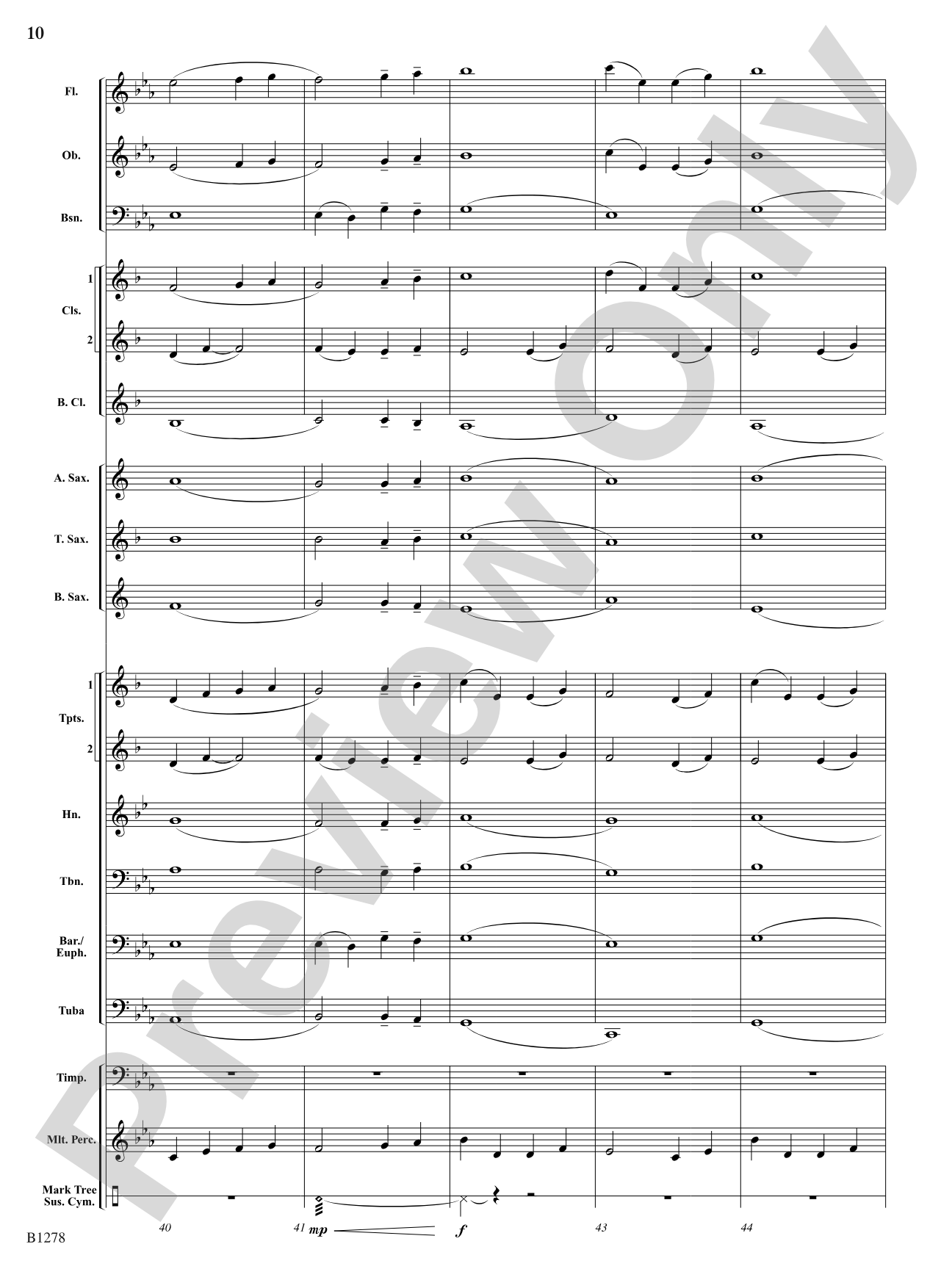 In Quiet Times: Concert Band Conductor Score & Parts