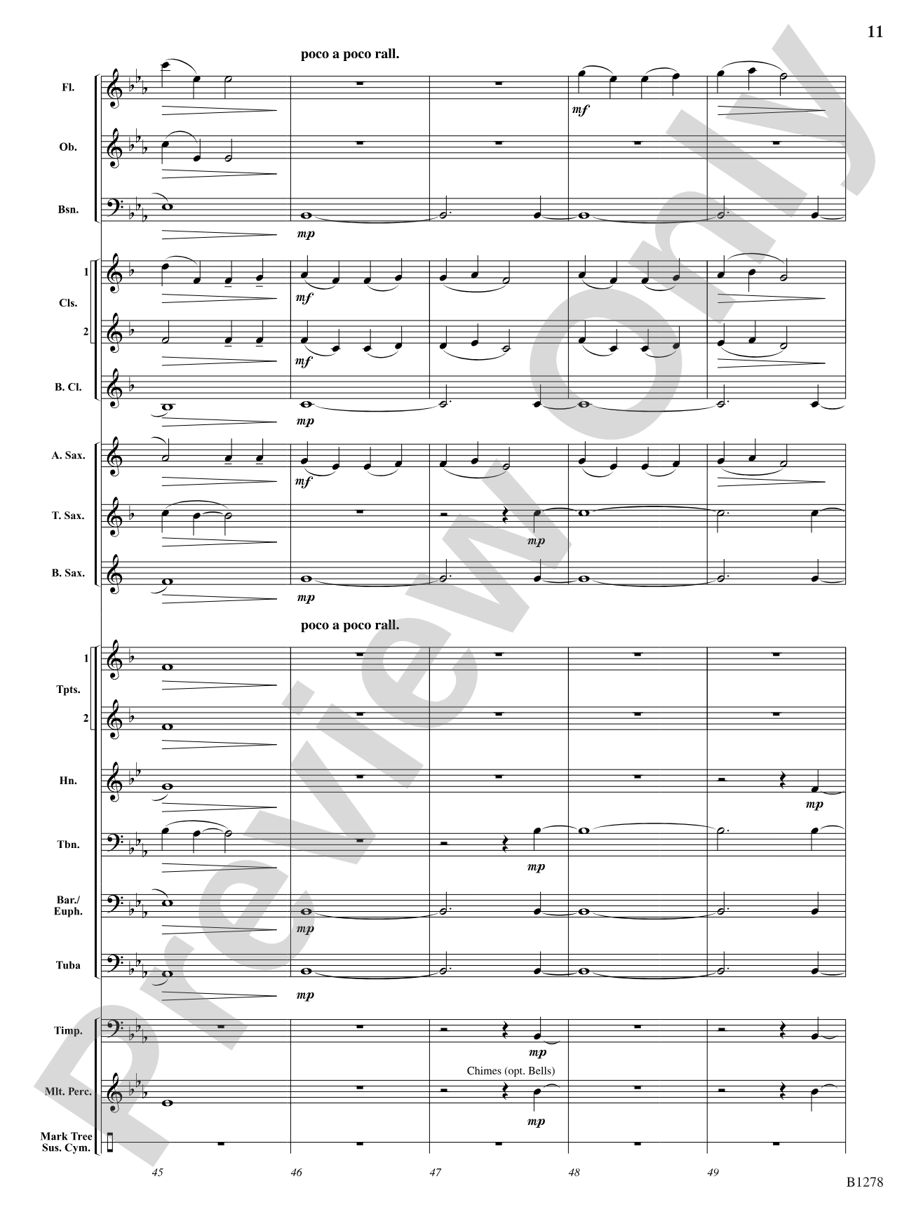 In Quiet Times: Concert Band Conductor Score & Parts