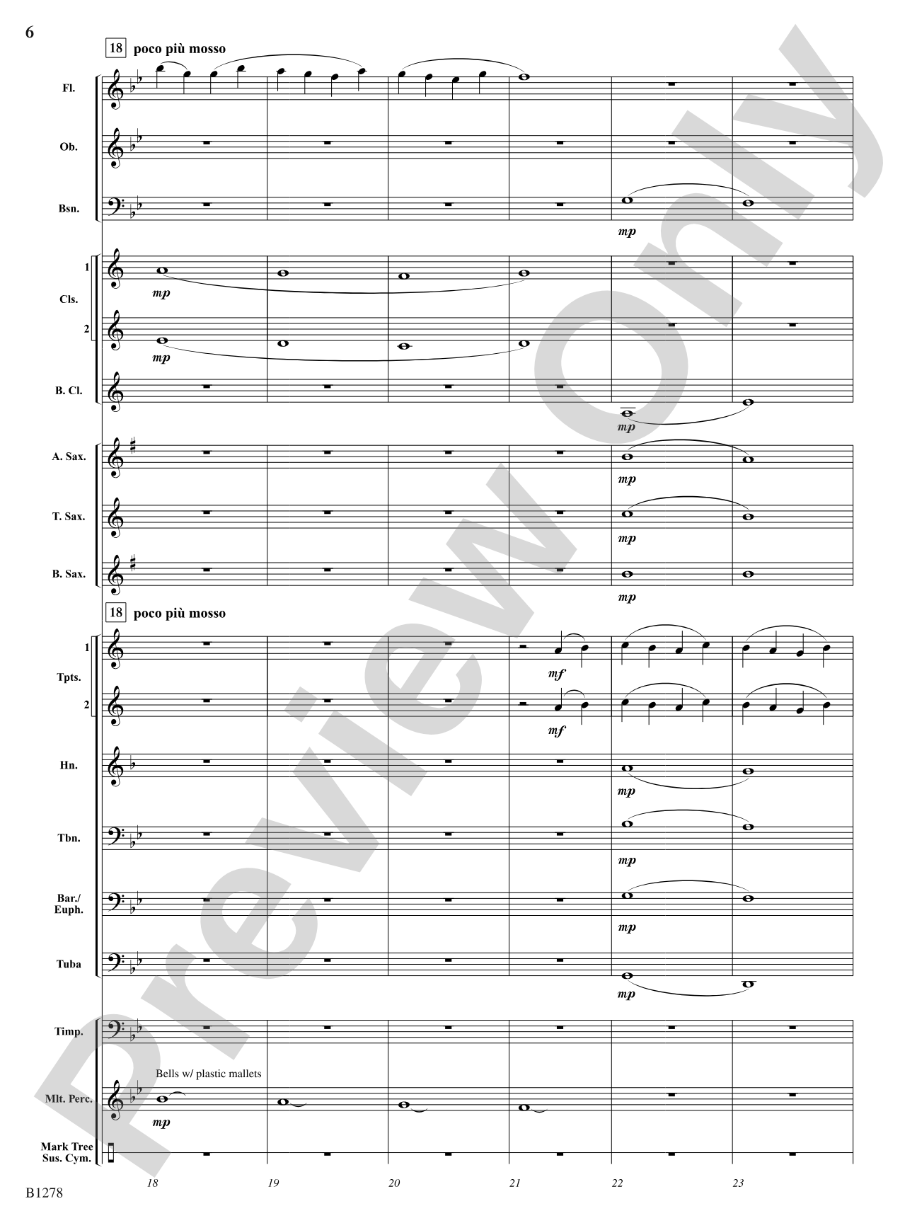 In Quiet Times: Concert Band Conductor Score & Parts