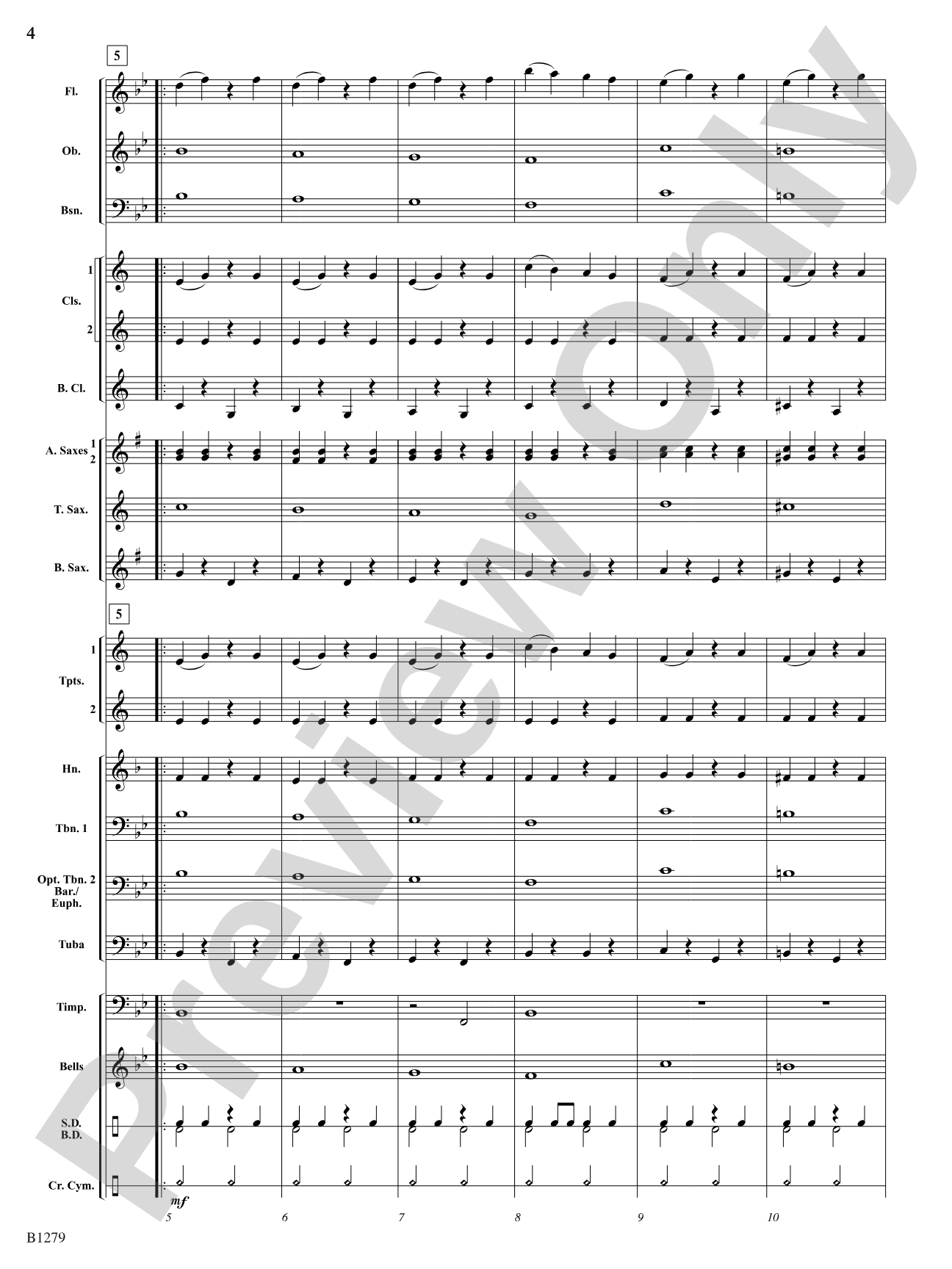 Let the Flag of Freedom Wave: Concert Band Conductor Score & Parts
