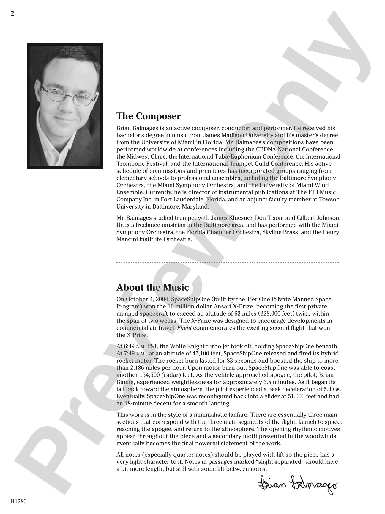 Flight: Concert Band Conductor Score & Parts