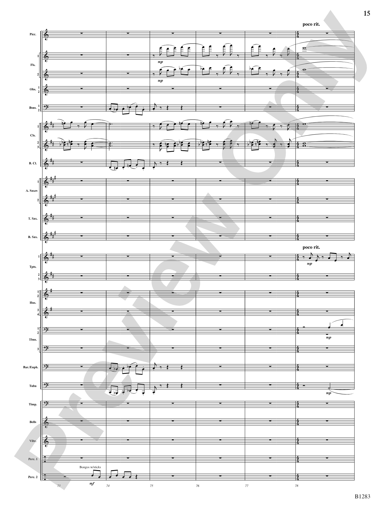 Motion: Concert Band Conductor Score & Parts