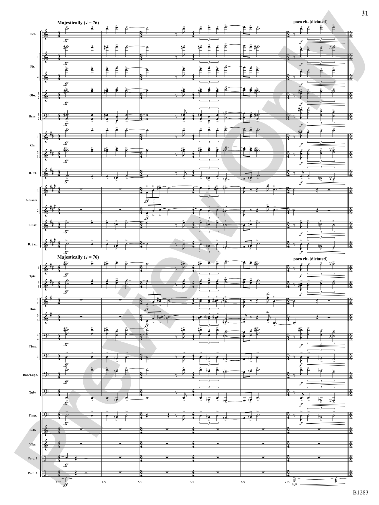 Motion: Concert Band Conductor Score & Parts