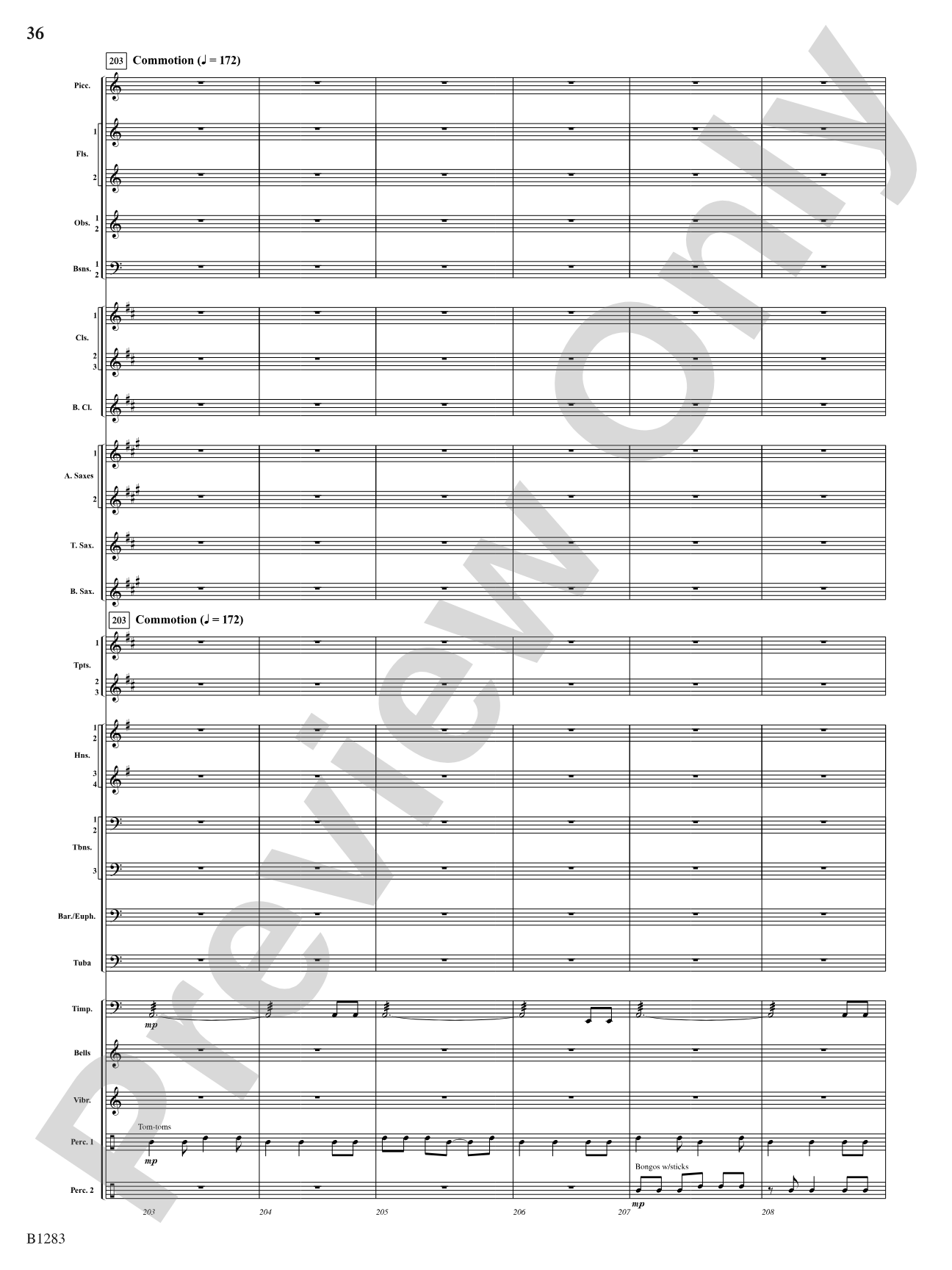 Motion: Concert Band Conductor Score & Parts