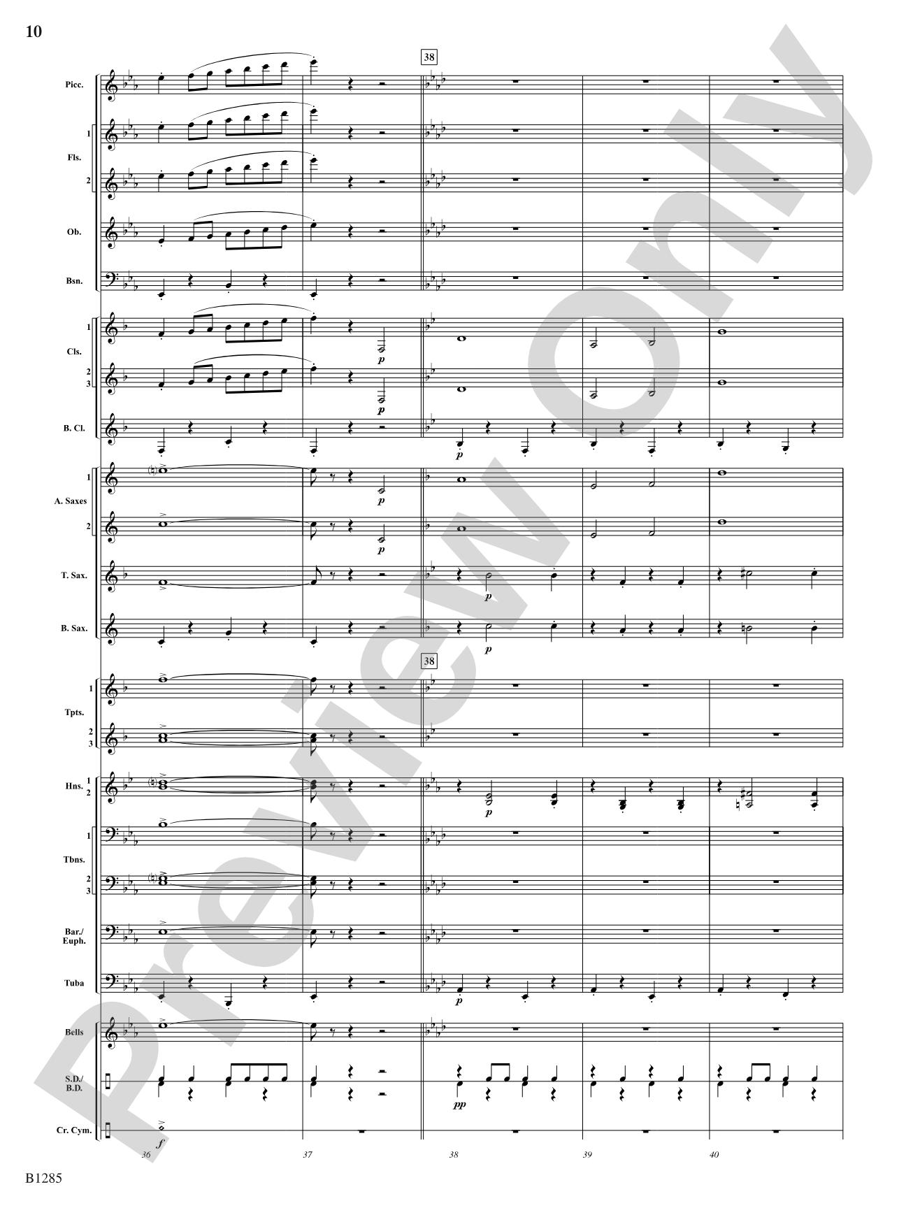 The All-American (Concert March): Concert Band Conductor Score & Parts