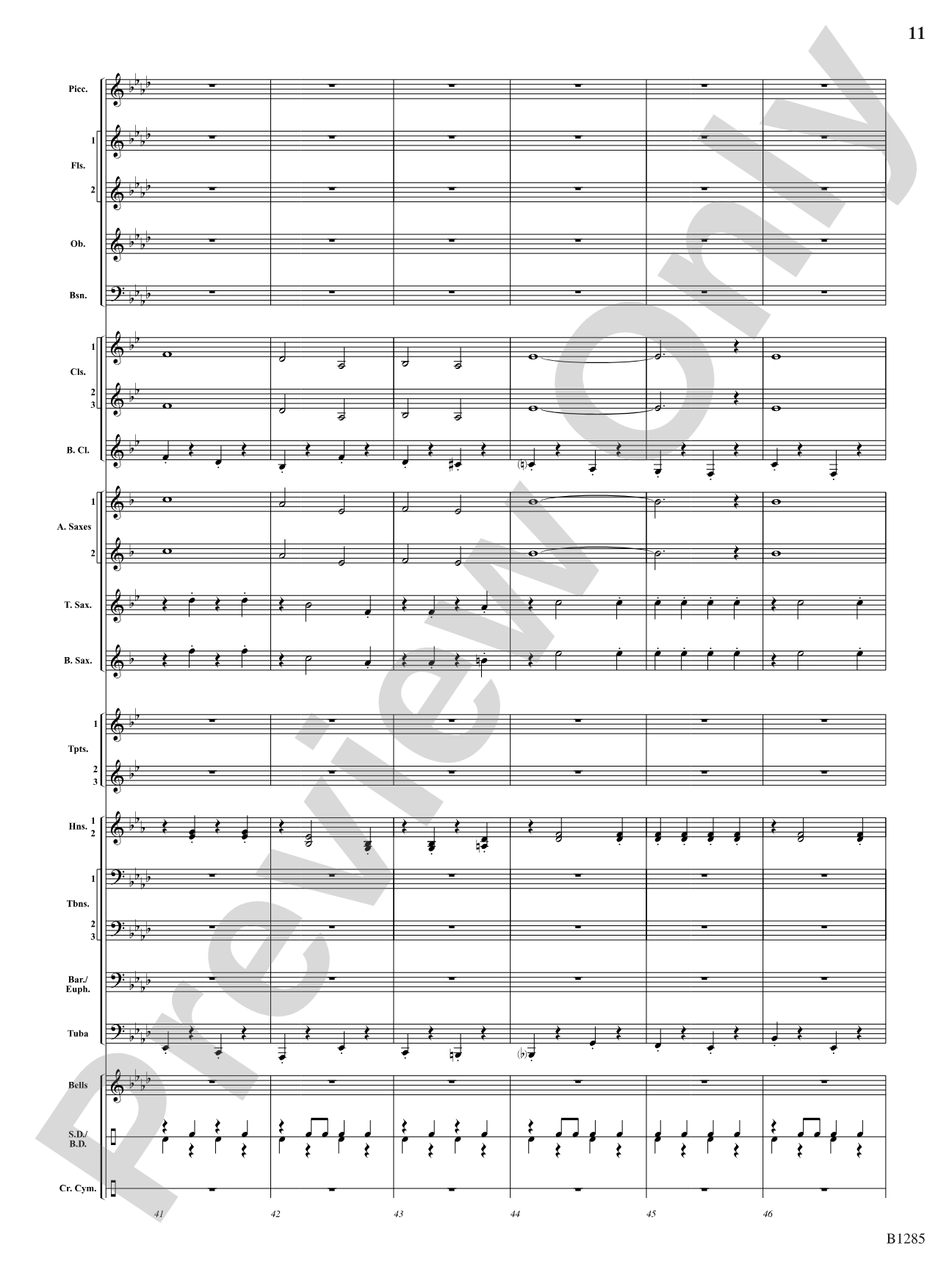 The All-American (Concert March): Concert Band Conductor Score & Parts