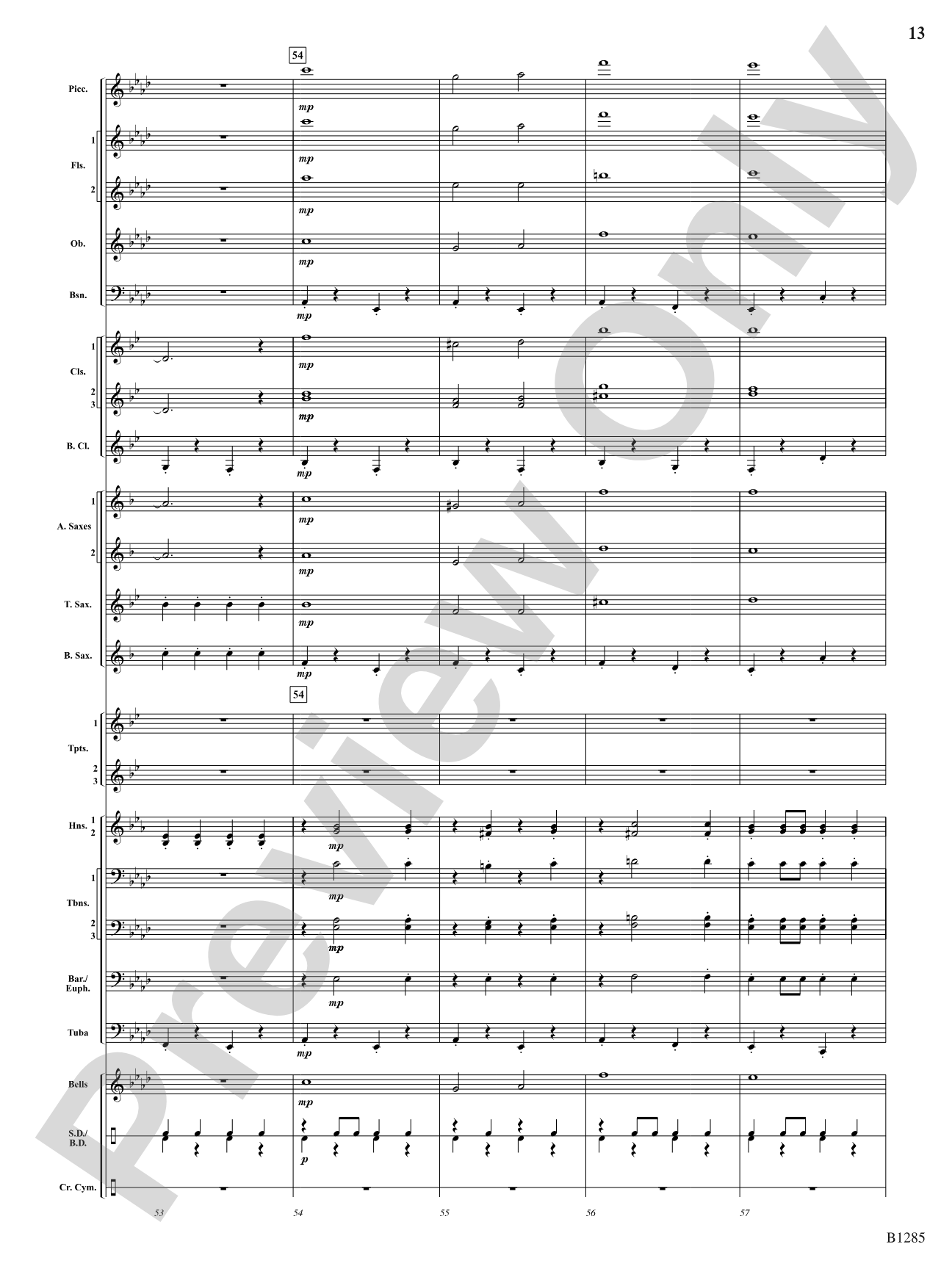 The All-American (Concert March): Concert Band Conductor Score & Parts