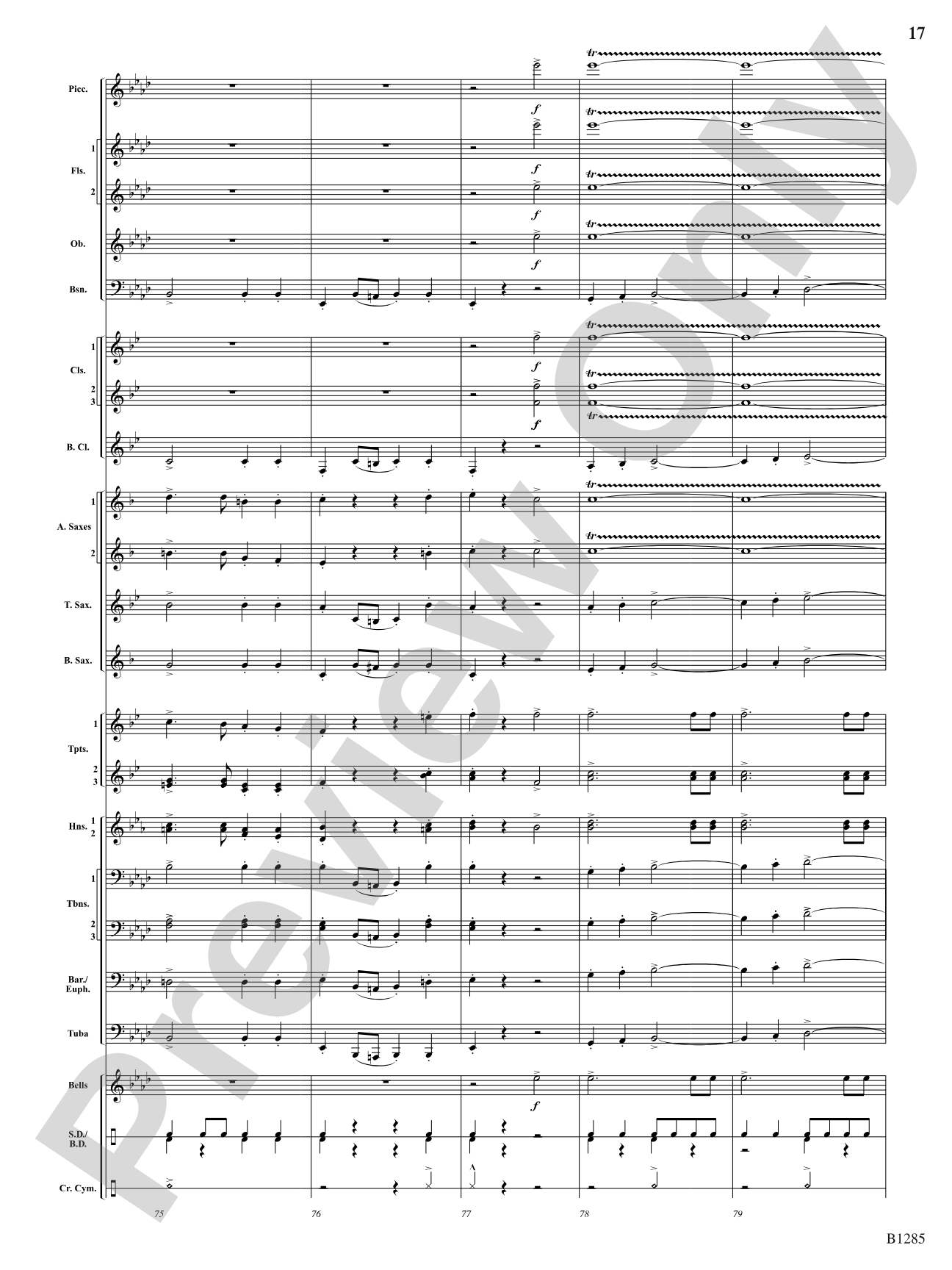 The All-American (Concert March): Concert Band Conductor Score & Parts