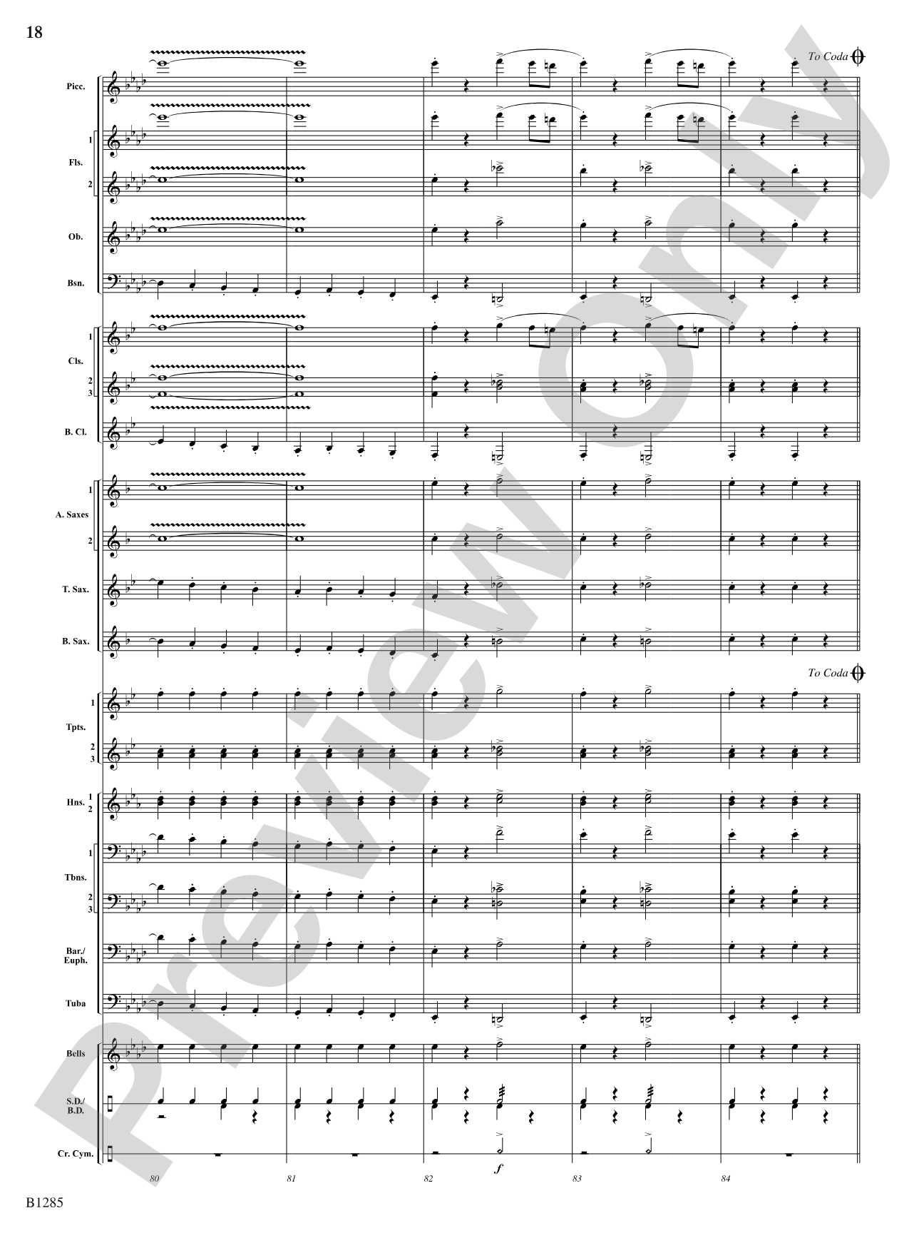 The All-American (Concert March): Concert Band Conductor Score & Parts