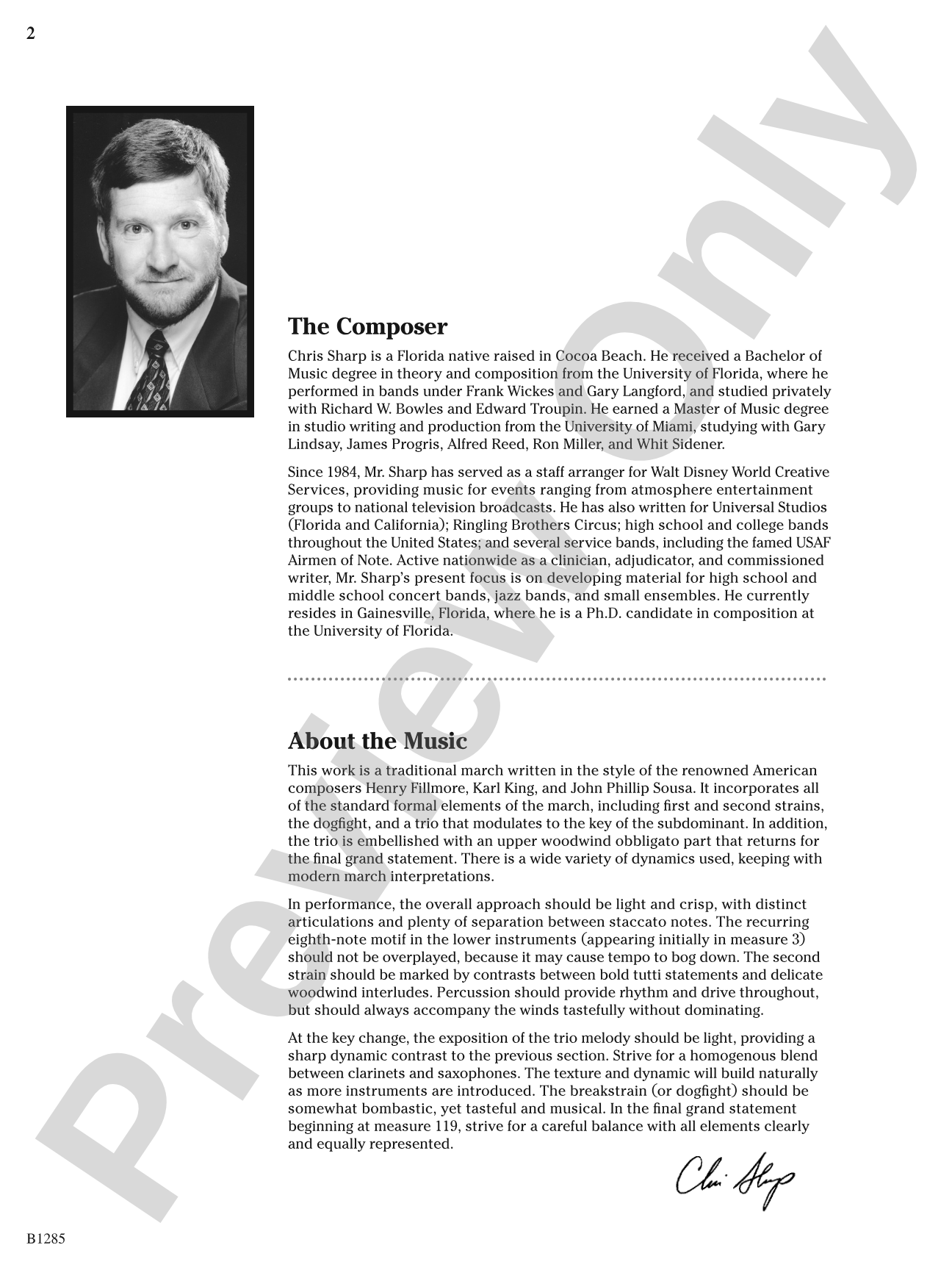 The All-American (Concert March): Concert Band Conductor Score & Parts
