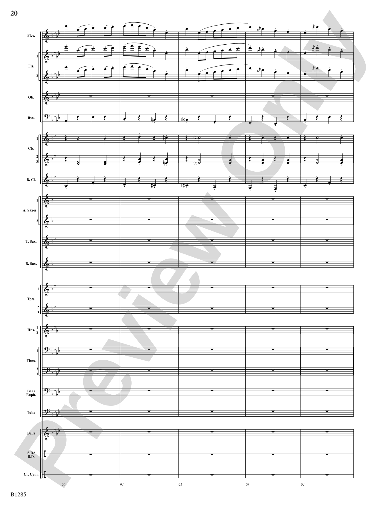 The All-American (Concert March): Concert Band Conductor Score & Parts