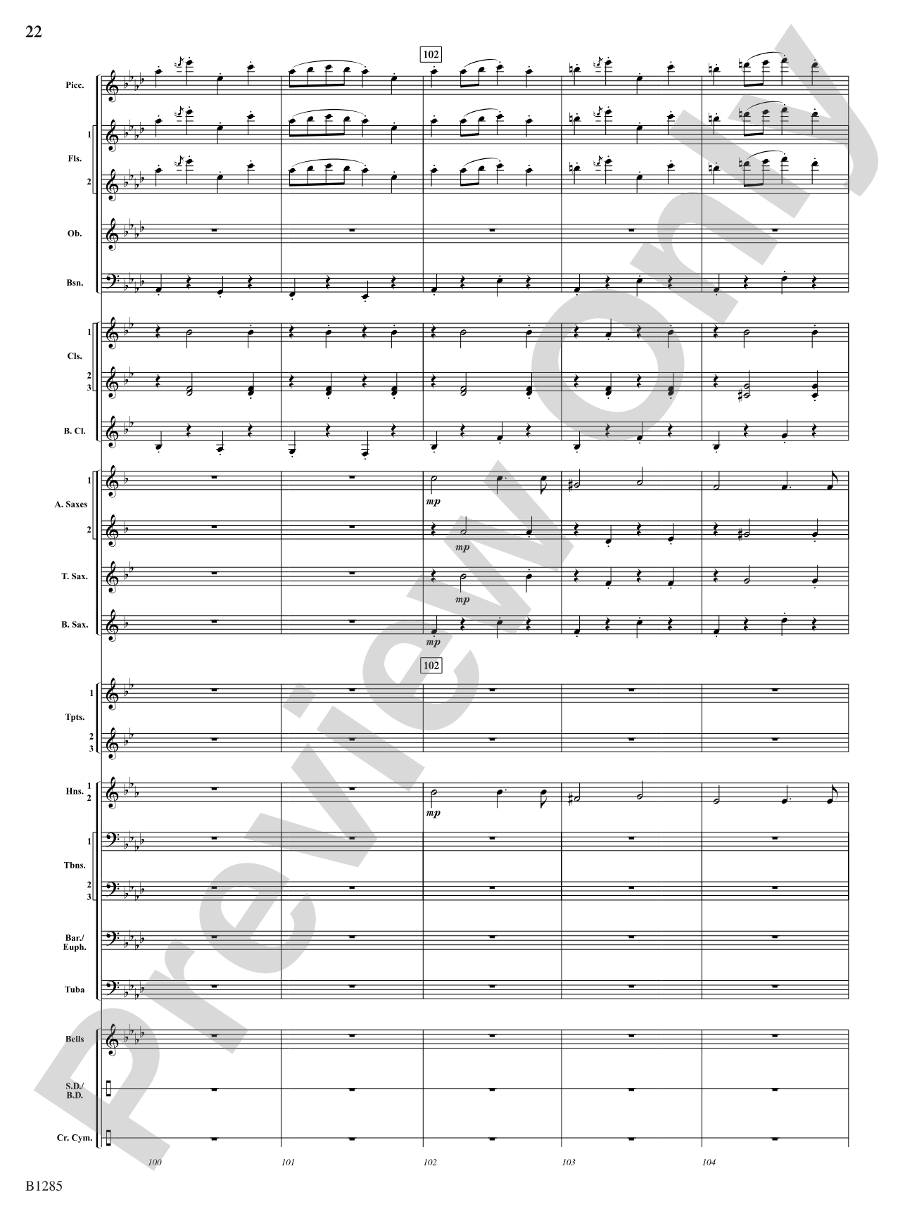 The All-American (Concert March): Concert Band Conductor Score & Parts