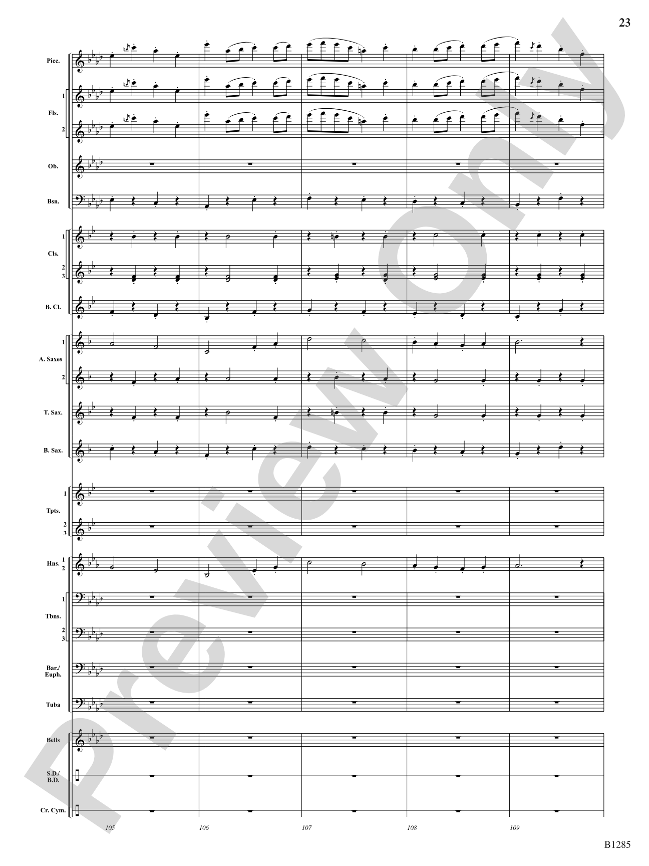 The All-American (Concert March): Concert Band Conductor Score & Parts