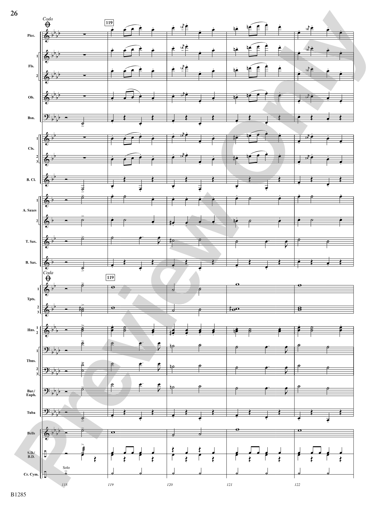 The All-American (Concert March): Concert Band Conductor Score & Parts