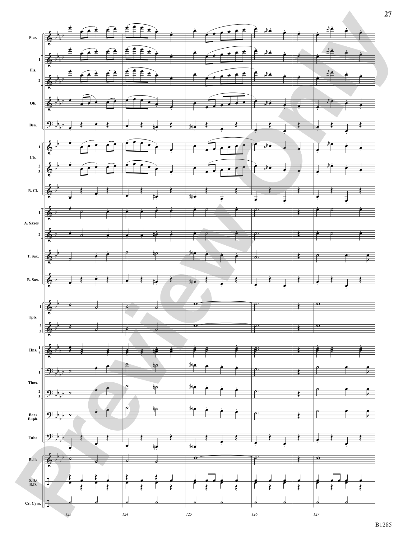 The All-American (Concert March): Concert Band Conductor Score & Parts