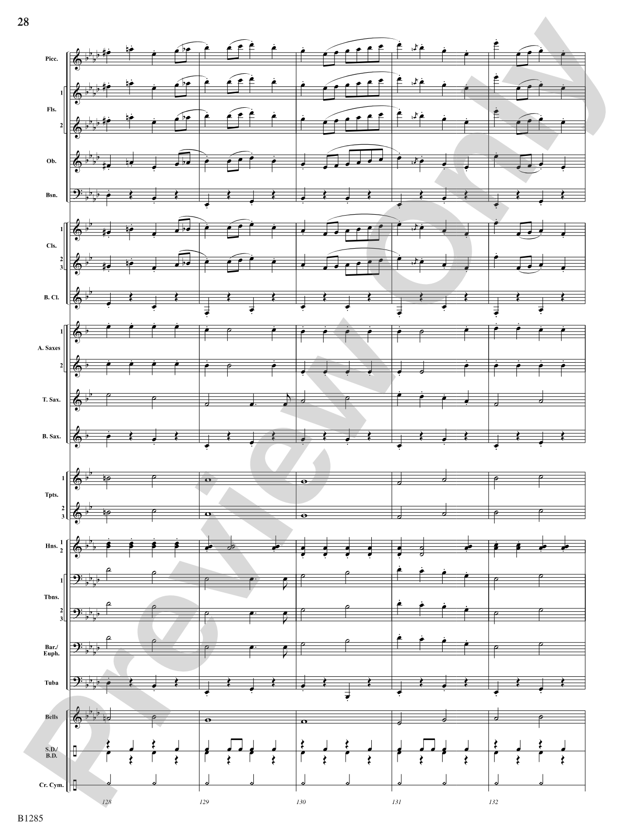 The All-American (Concert March): Concert Band Conductor Score & Parts