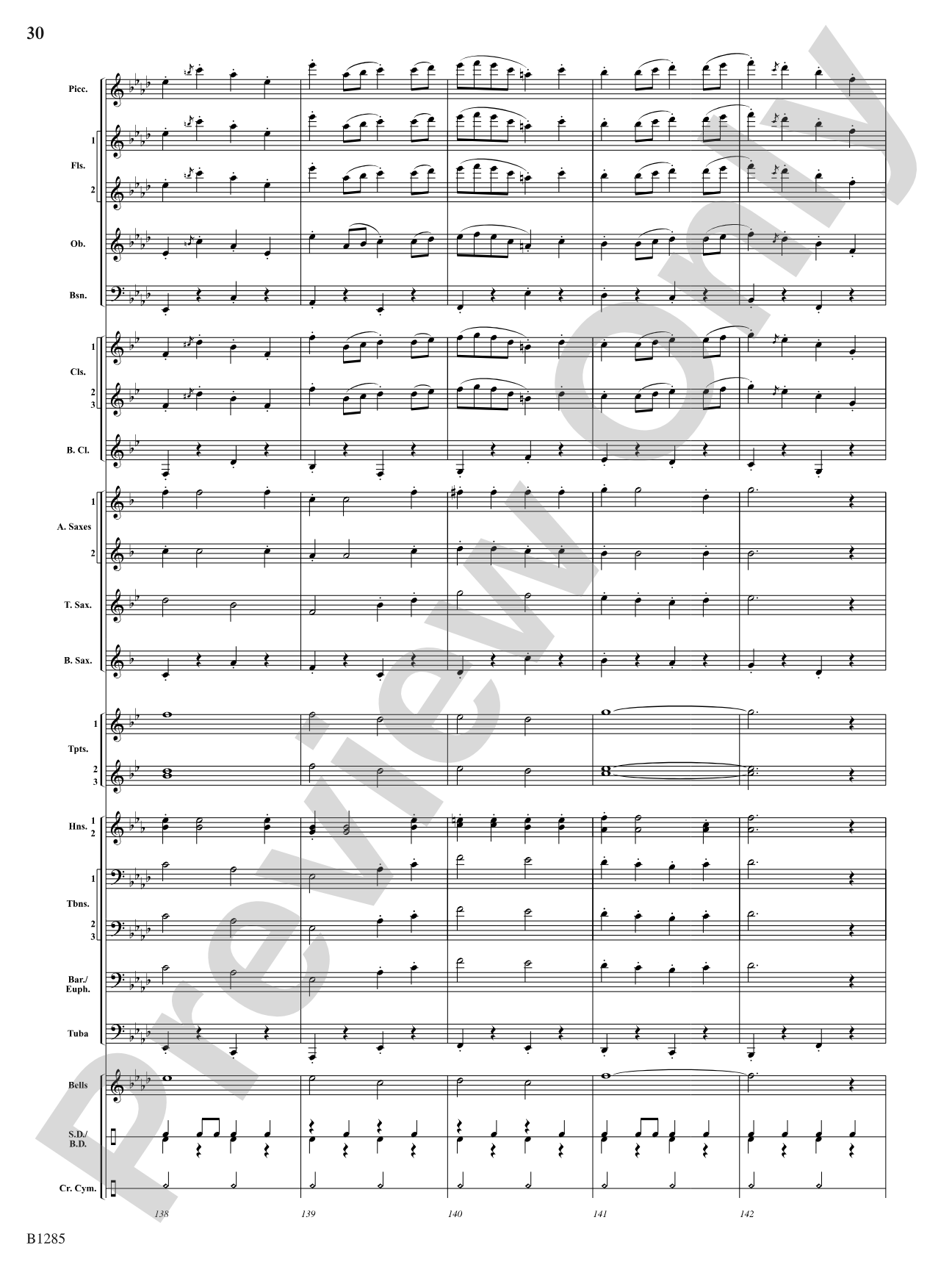 The All-American (Concert March): Concert Band Conductor Score & Parts