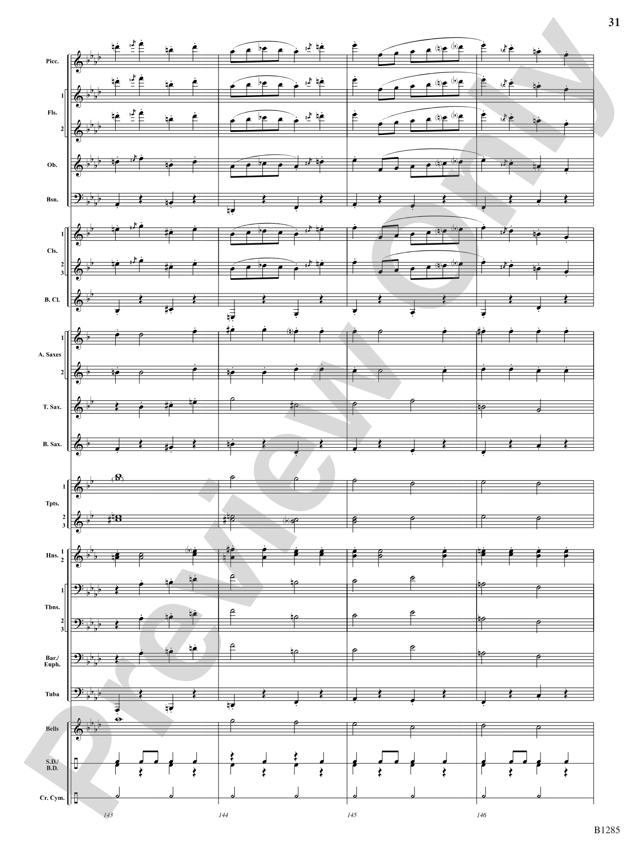The All-American (Concert March): Concert Band Conductor Score & Parts