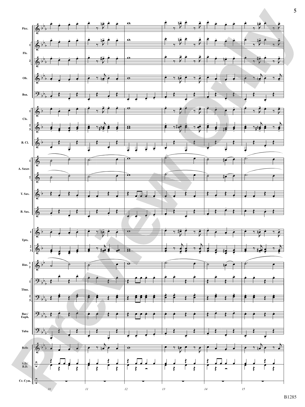 The All-American (Concert March): Concert Band Conductor Score & Parts