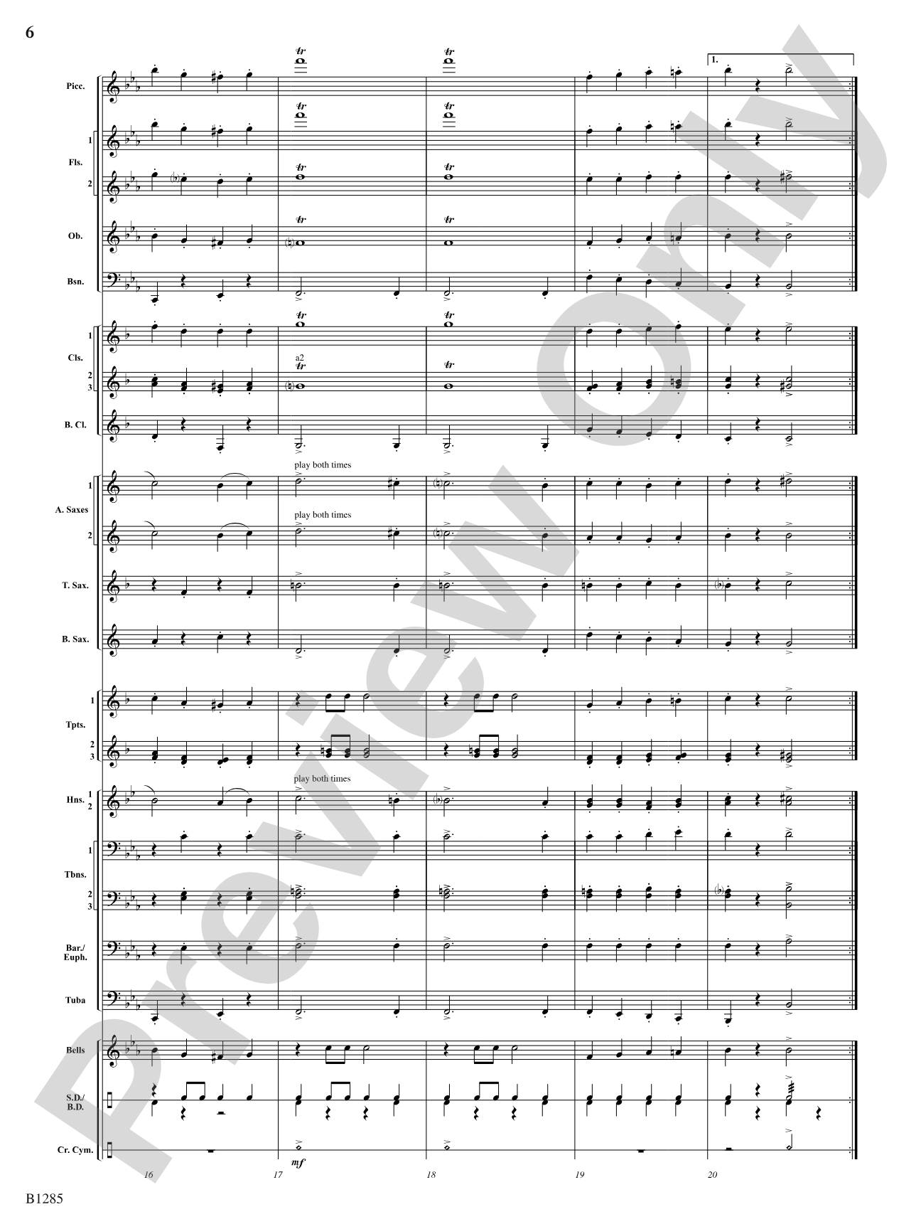 The All-American (Concert March): Concert Band Conductor Score & Parts