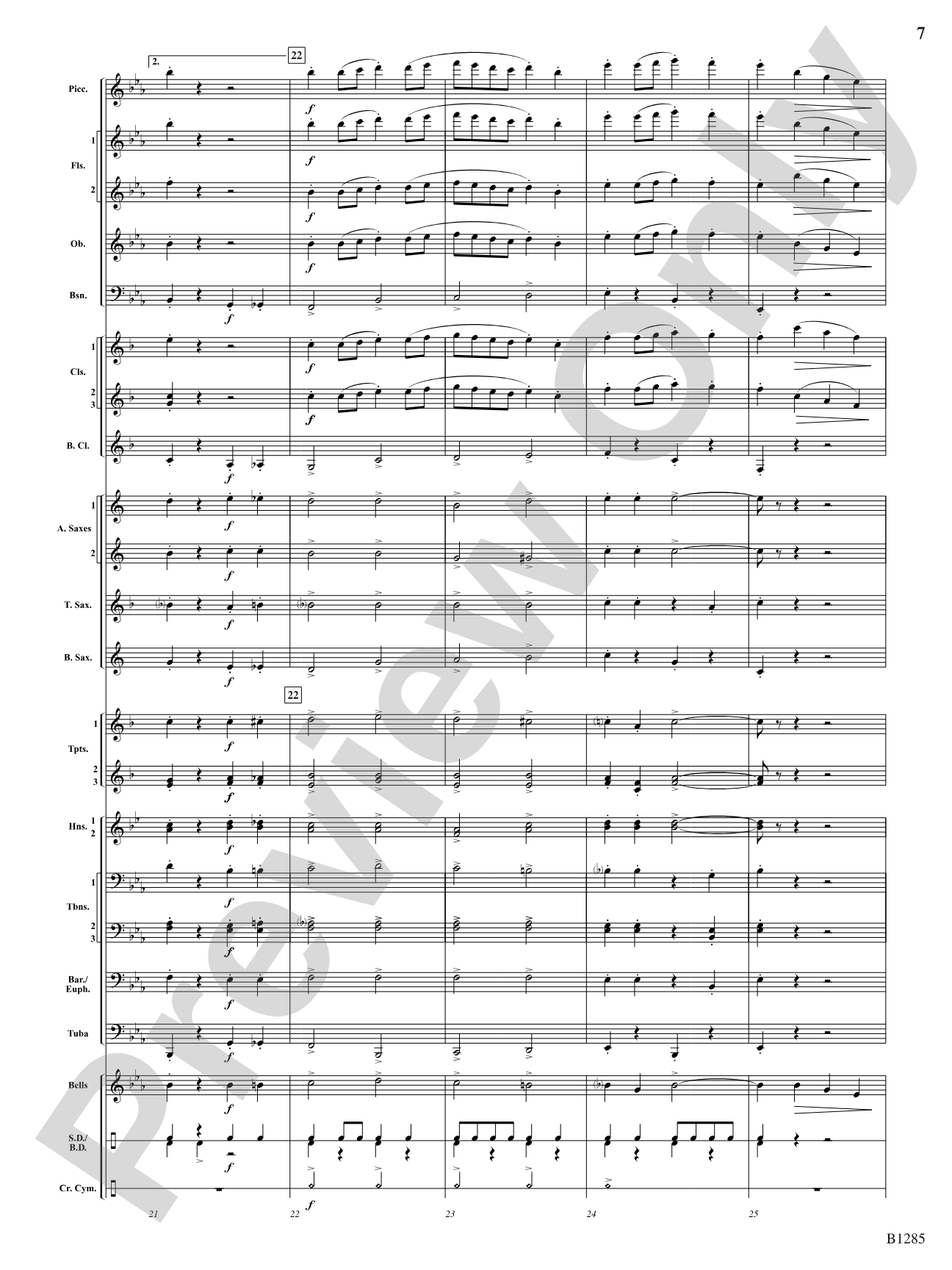 The All-American (Concert March): Concert Band Conductor Score & Parts
