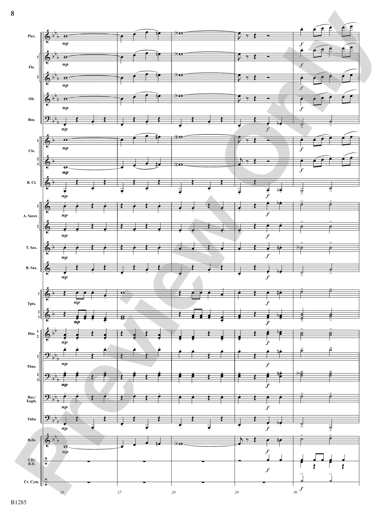 The All-American (Concert March): Concert Band Conductor Score & Parts
