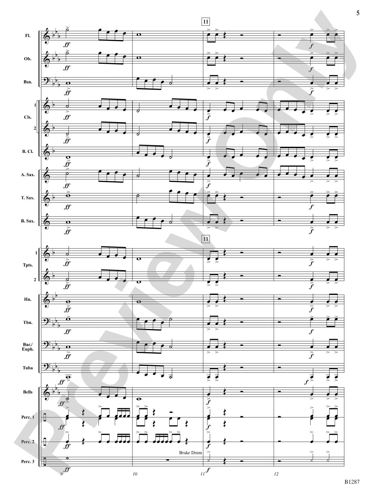 Steal the Thunder: Concert Band Conductor Score & Parts