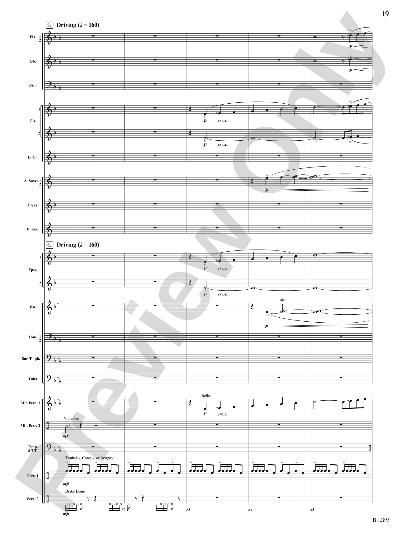 Capricorn Moon: Concert Band Conductor Score & Parts