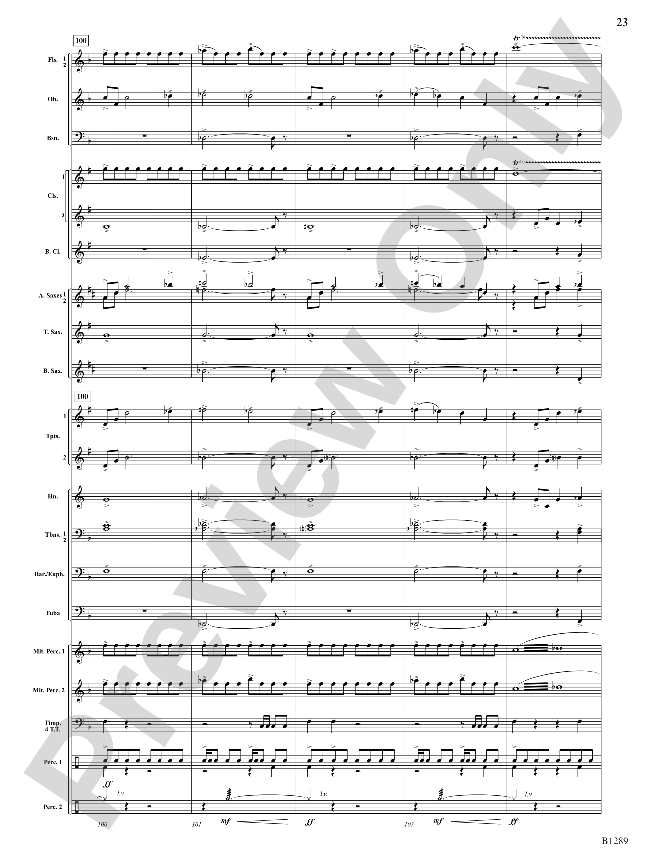 Capricorn Moon: Concert Band Conductor Score & Parts