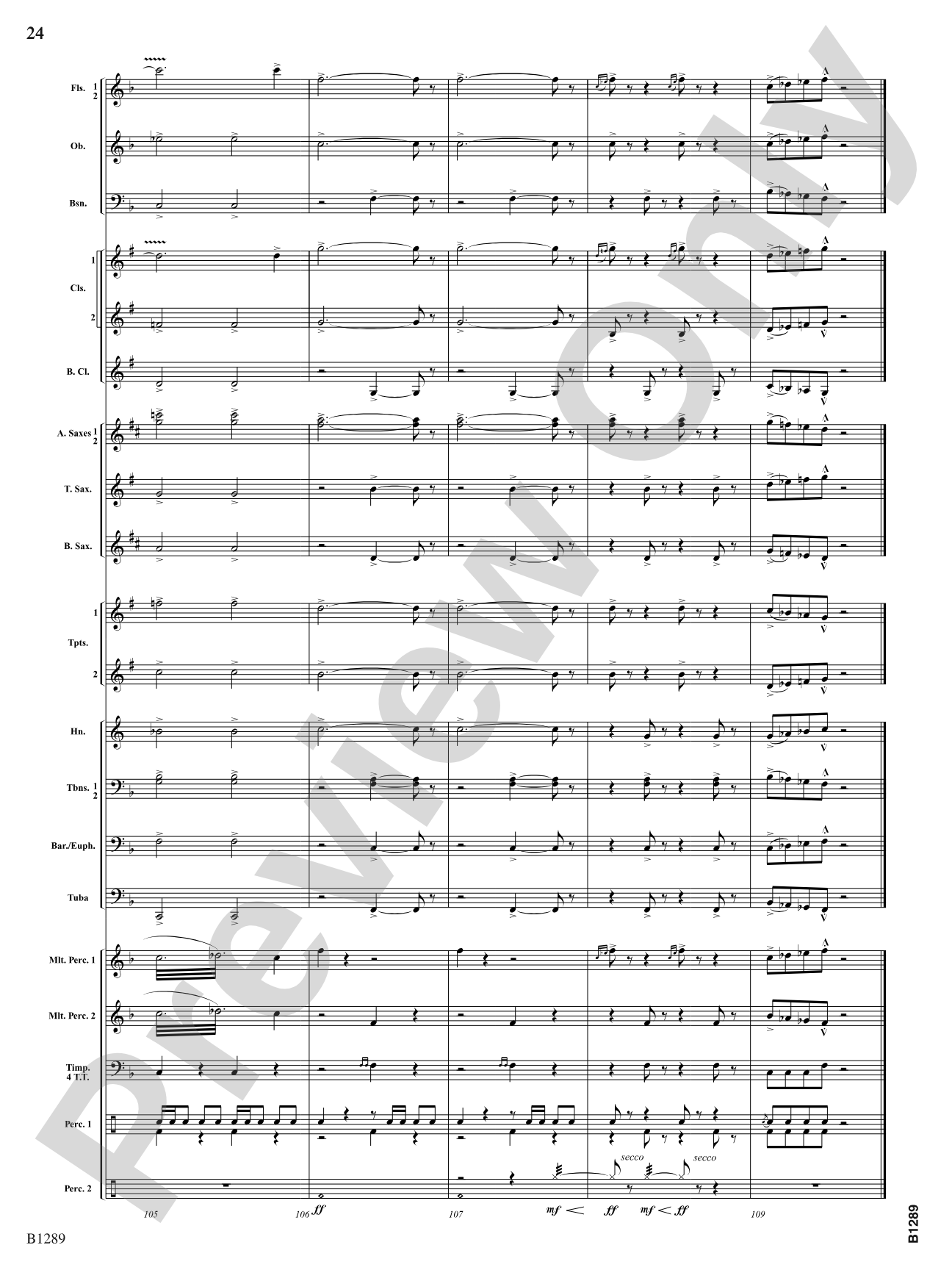 Capricorn Moon: Concert Band Conductor Score & Parts