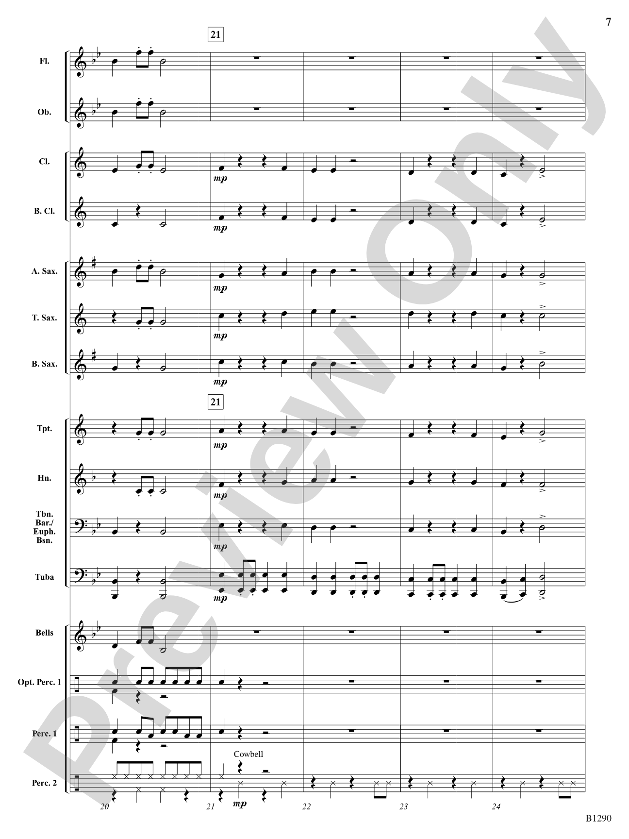 Aruba Tuba: Concert Band Conductor Score & Parts