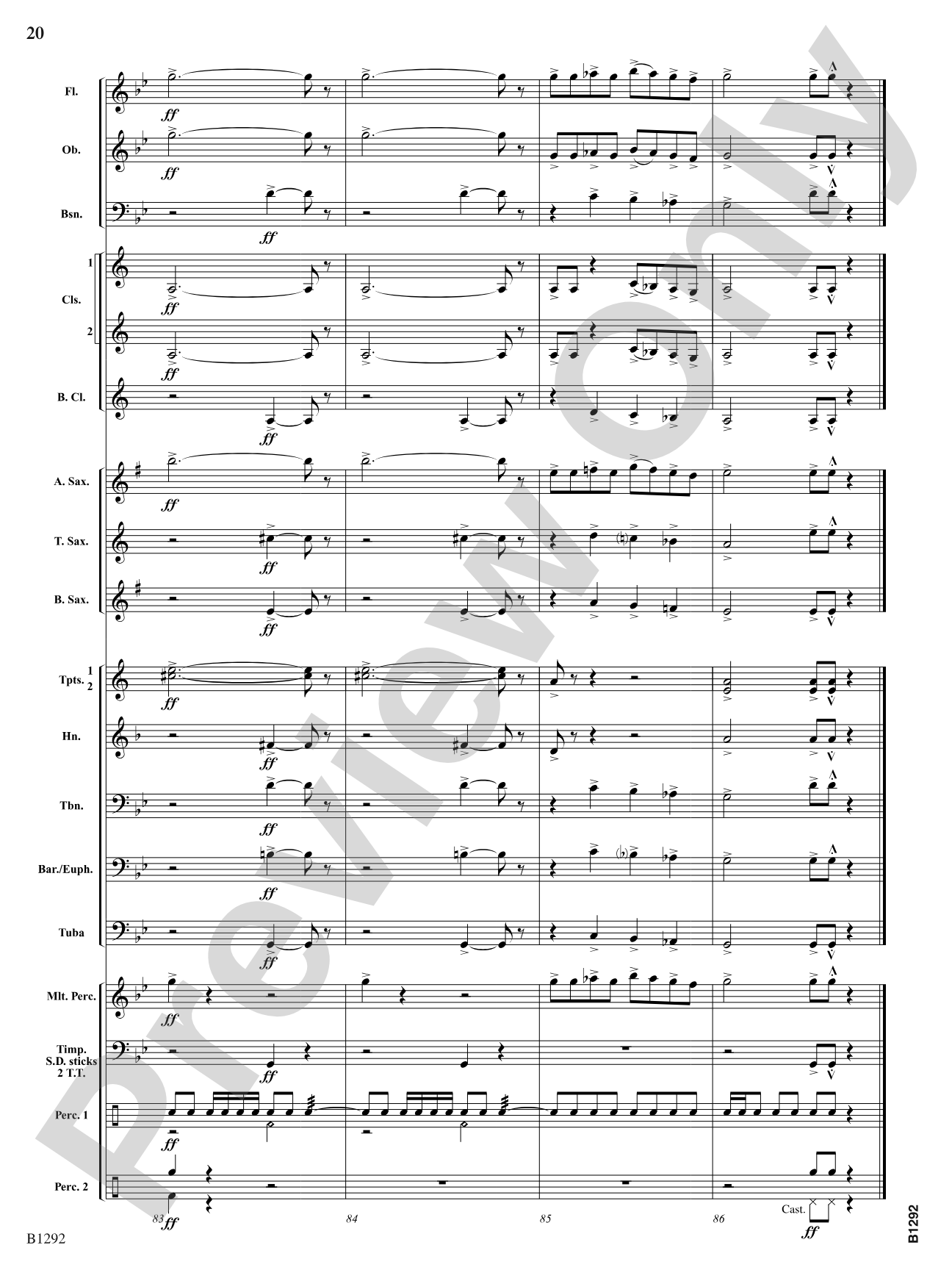 Sentinels: Concert Band Conductor Score & Parts