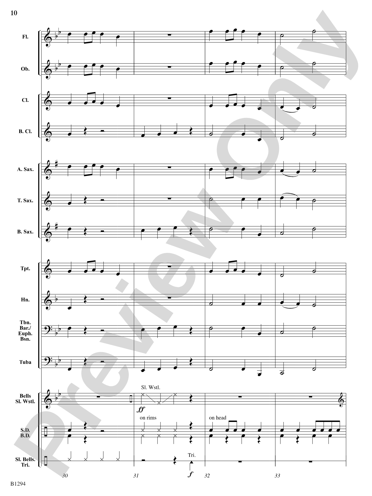 Santa on the Housetop: Concert Band Conductor Score & Parts