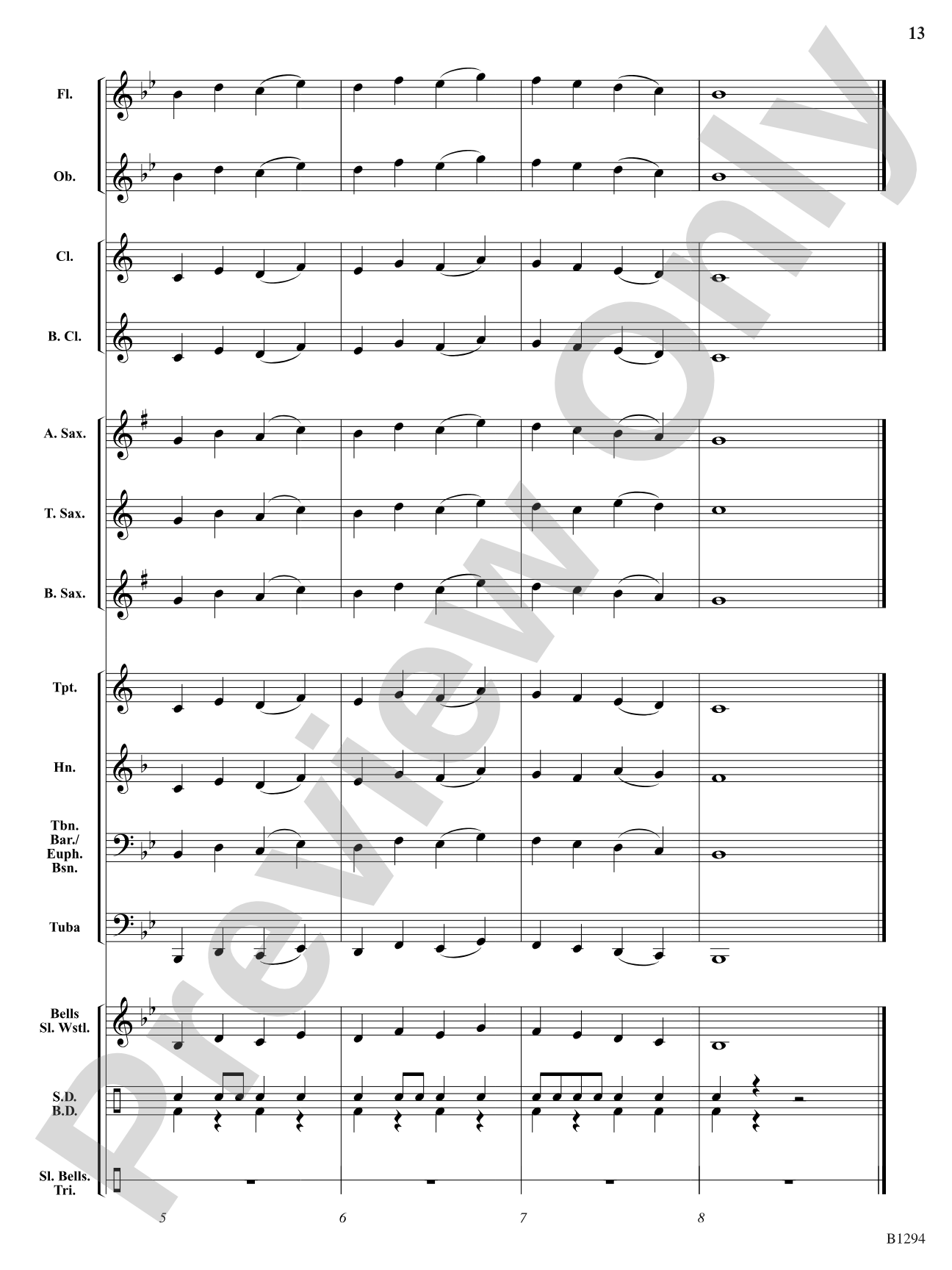 Santa on the Housetop: Concert Band Conductor Score & Parts